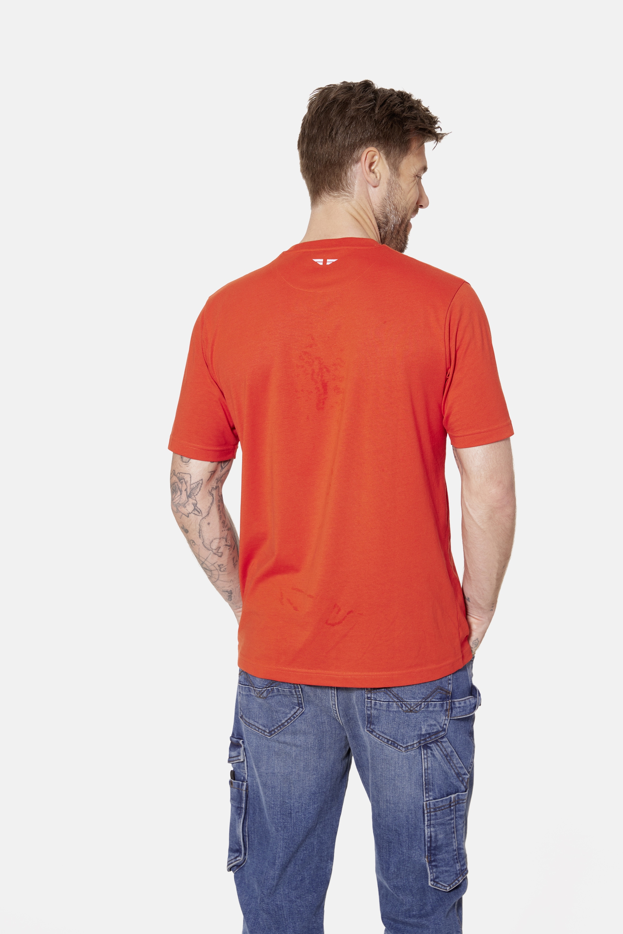 HERO by John Medoox Businessshirt »Workwear T-Shirt mit Logoprint« T-Shirt mit Logoprint Funktionsqualitätfür Herren