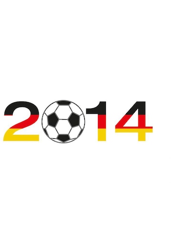Wandtattoo »Fußballdeko 2014 mit Fußball«, (1 St.)