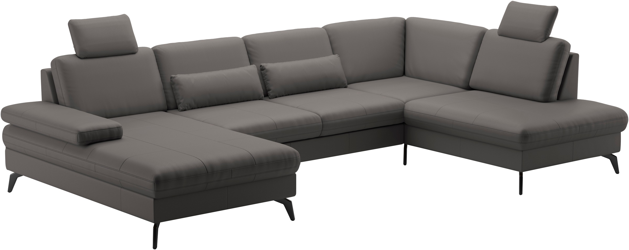 sit&more Wohnlandschaft »Morris U-Form, inkl. Sitztiefenverstellung«, wahlweise mit Armteilverstellung, Bettfunktion & Bettkasten