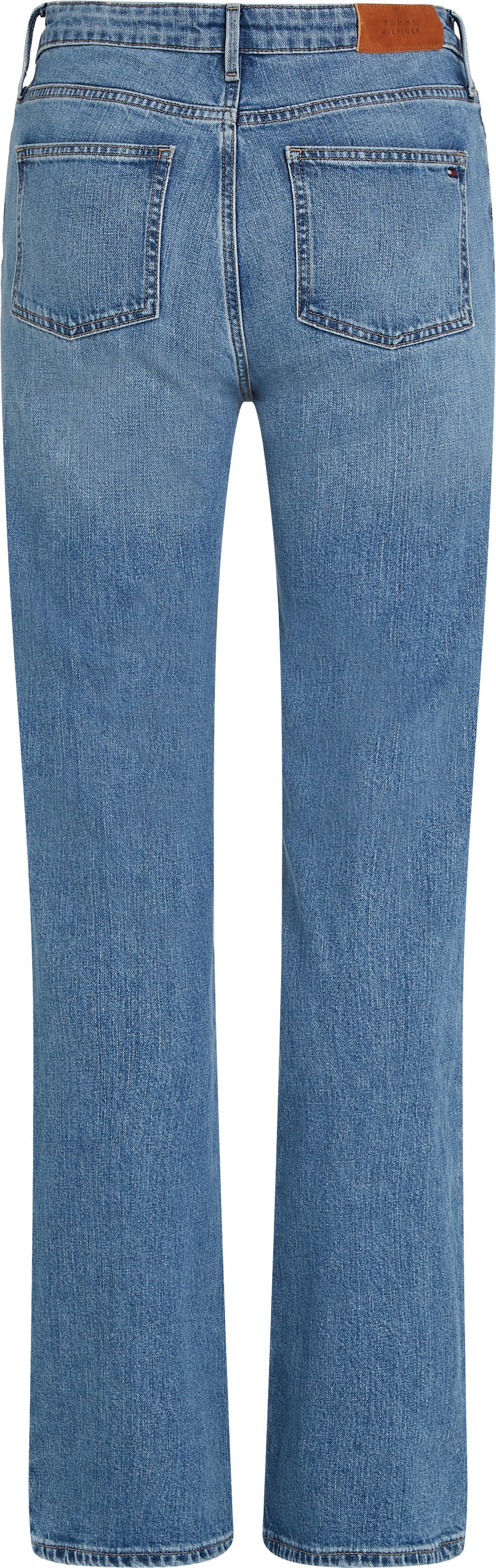 Tommy Hilfiger Bootcut-Jeans »Bootcut Regular Waist«, mittlere normale Leibhöhe, mit Bügelfalten, mit Nieten