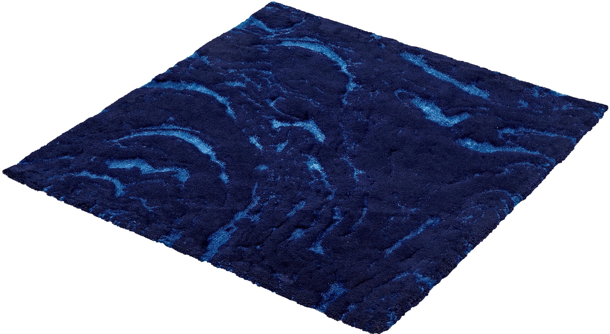 Kleine Wolke Badematte »Everglades«, rutschhemmend beschichtet, fußbodenheizungsgeeignet, Badteppich, modernes Design, Hoch-Tief Effekt, aus Baumwolle & Viskose