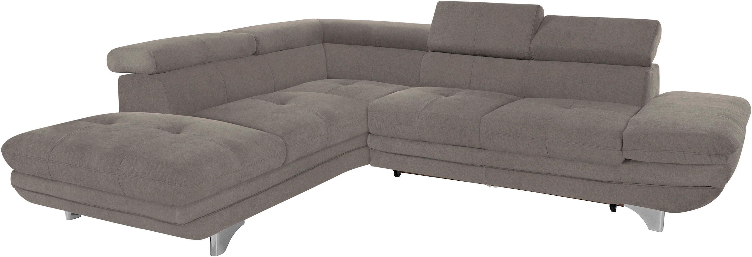 COTTA Ecksofa »Enterprise L-Form«, mit Arm- & Kopfteilverstellung, wahlweise mit Bettfunktion