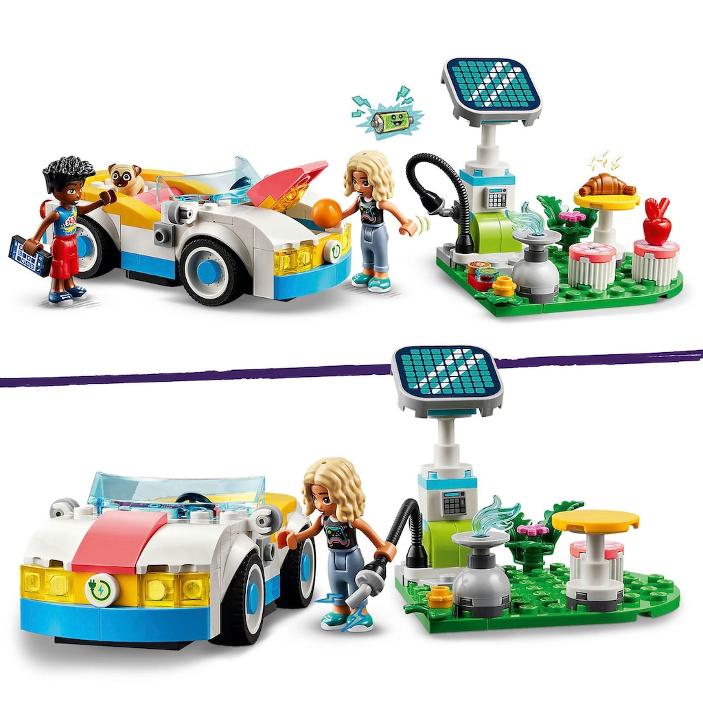 LEGO® Konstruktionsspielsteine »E-Auto mit Ladestation (42609), LEGO Friends«, (170 St.), Made in Europe