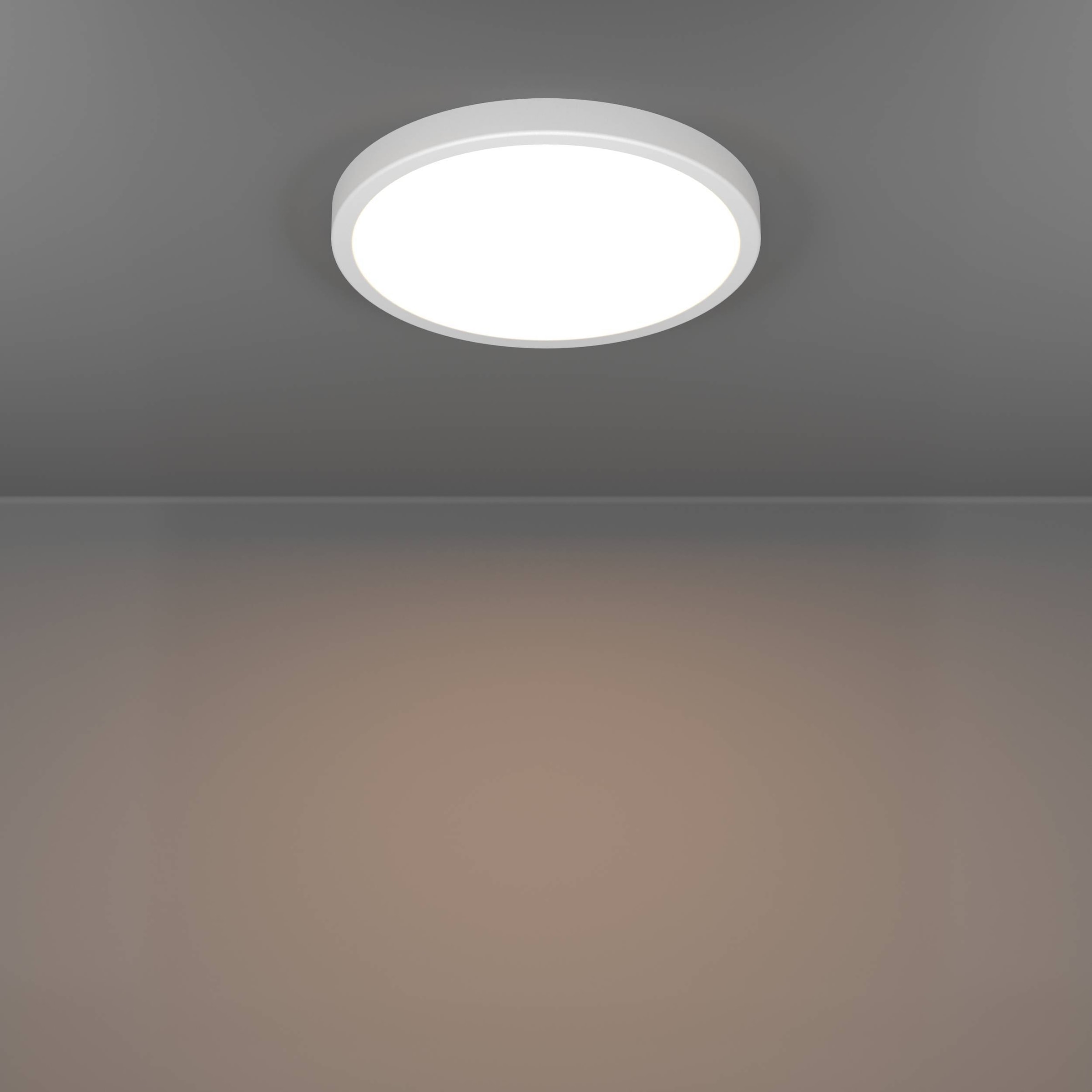 EGLO Aufbauleuchte »Fueva 6 Deckenleuchte, Aufbaulampe, Kunststoff, Deckenbeleuchtung« LED-Modul 1 Stk. Kaltweiß | Neutralweiß | Warmweiß Aufbauleuchte - H2,5 x Ø27,8 cm - weiß - 14,2W inkl.