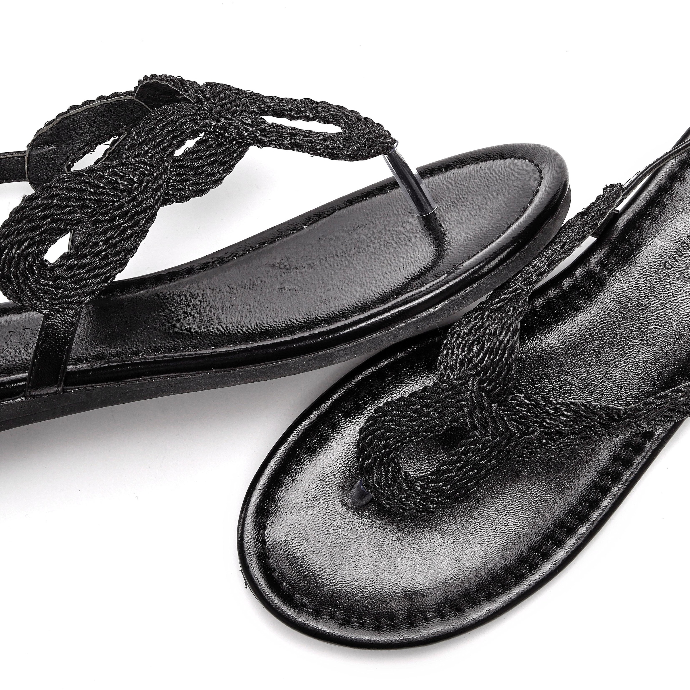 LASCANA Zehentrenner »Sommerschuh, offener Schuh,«  Sandale, Pantolette im Metallic-Look VEGAN