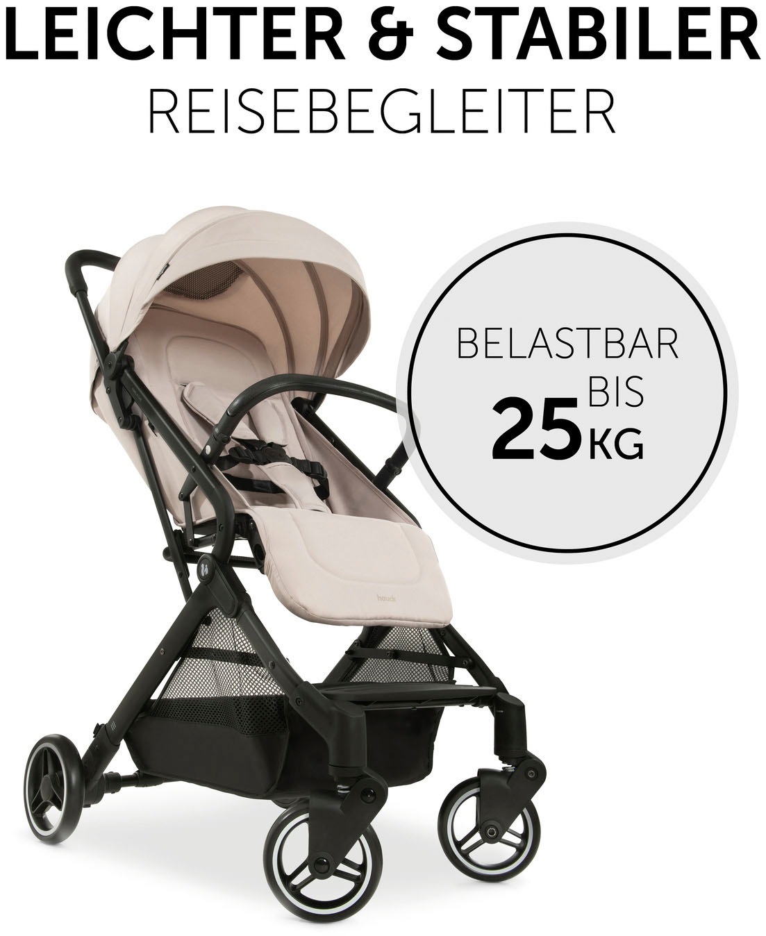 Hauck Kinder-Buggy »Travel N Care, beige«, 22 kg