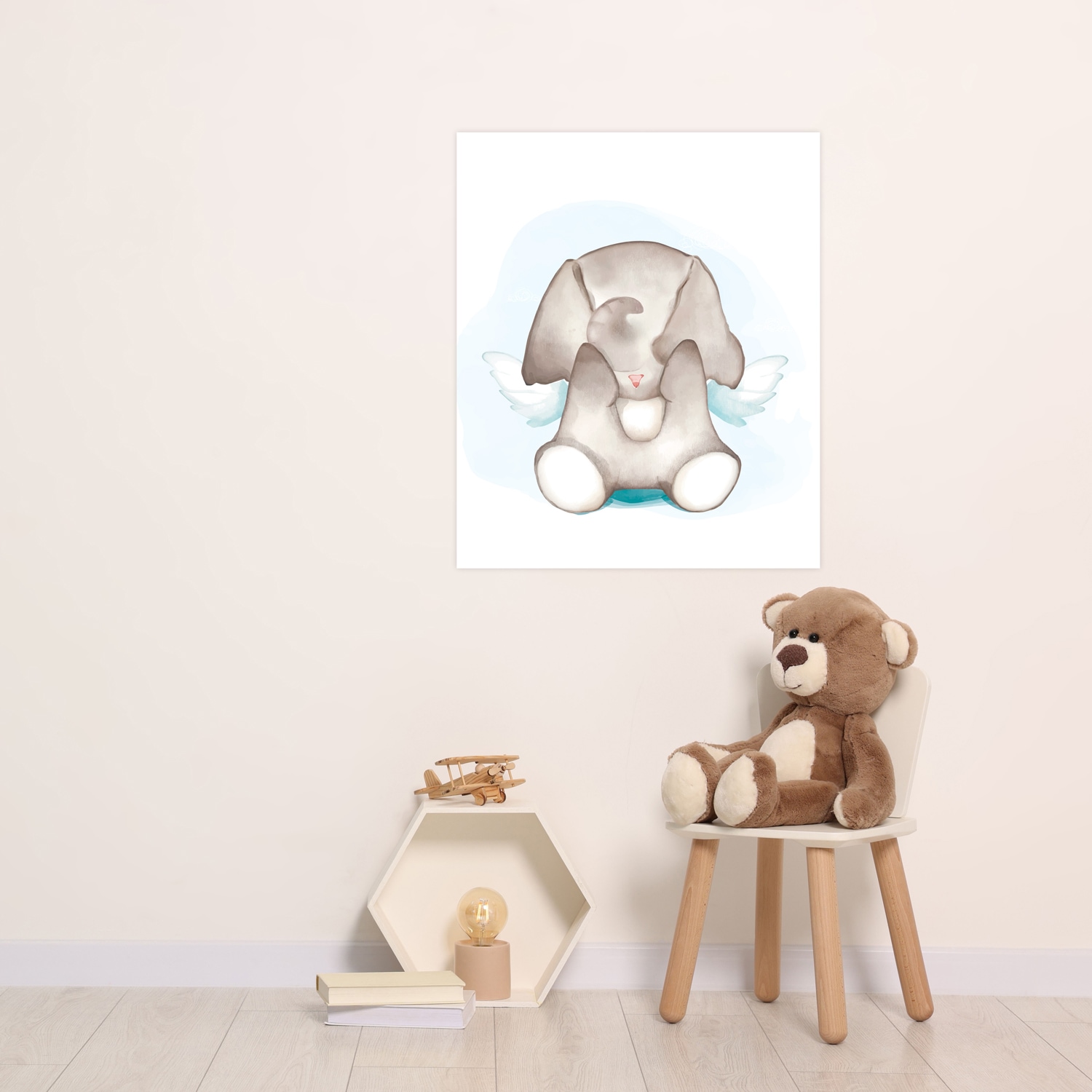 Lüttenhütt Poster »Elefant mit Flügeln«, (1 St.), HD Premium Druck
