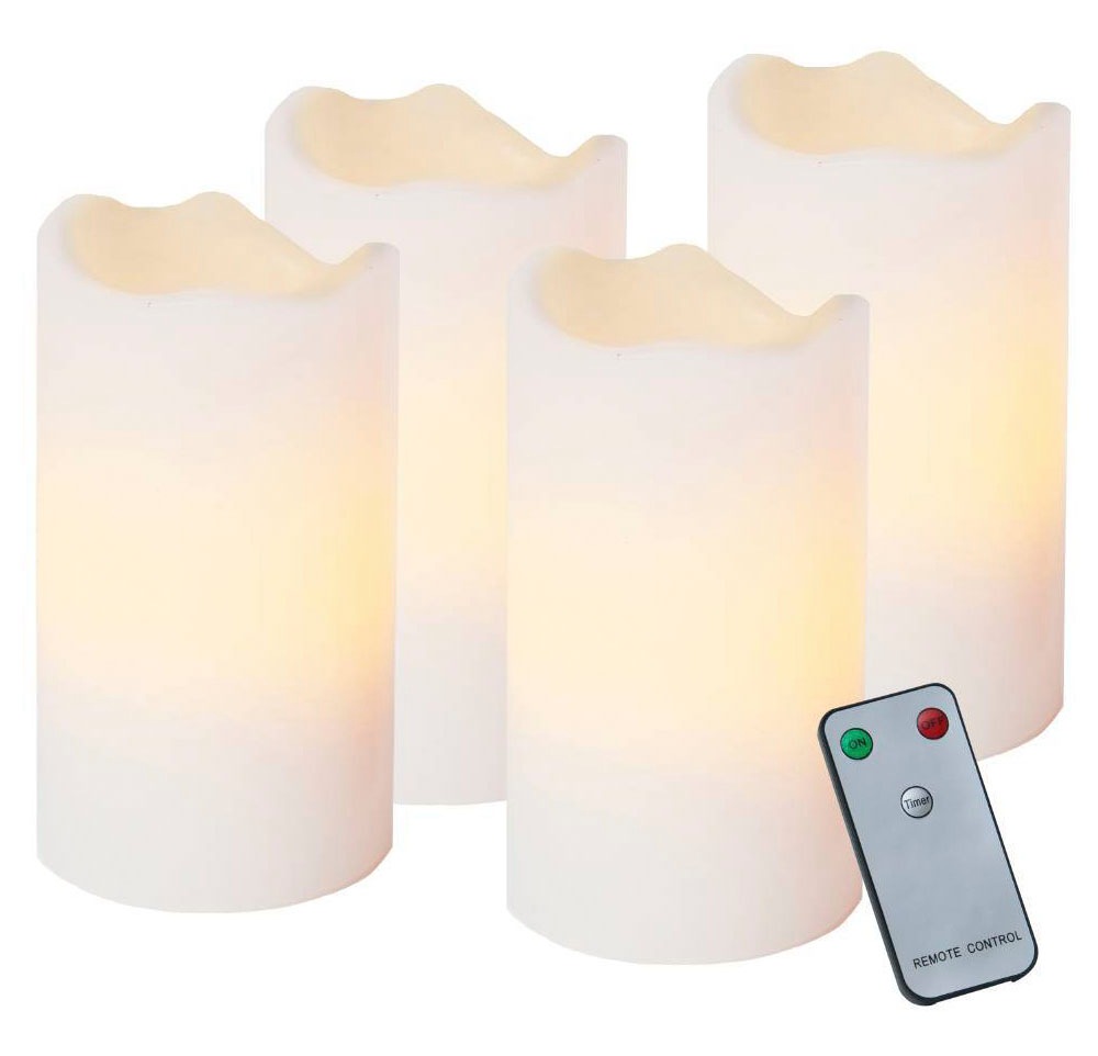 EGLO Dekolicht »ADVENT«, 4 flammig, Leuchtmittel LED-Modul | LED wechselbar, künstliche Kerzen, Timer-Funktion und Fernbedienung, Batterie, 10 cm