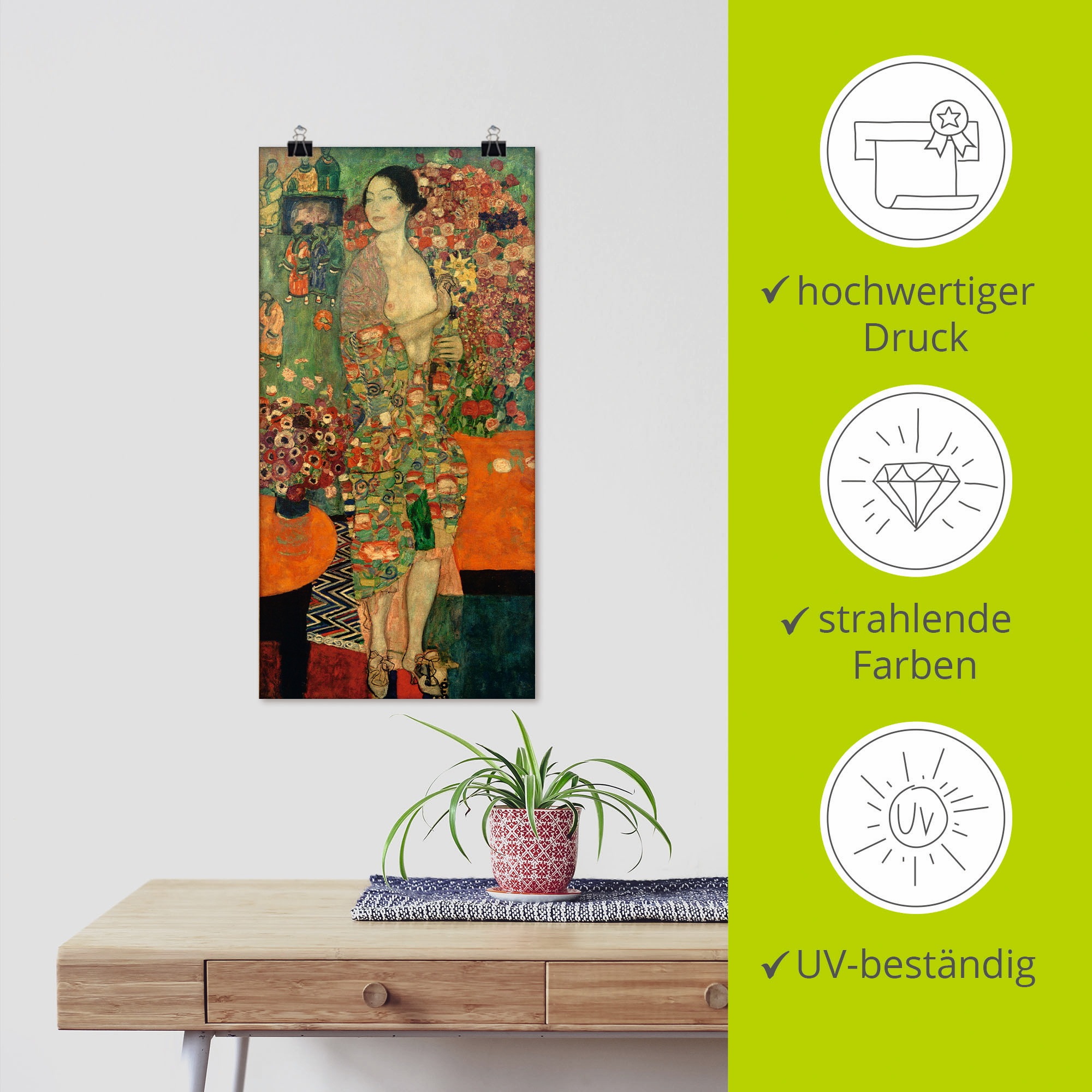 Artland Wandbild »Die Tänzerin«, Frau, (1 St.), als Leinwandbild, Poster, Wandaufkleber in verschied. Größen