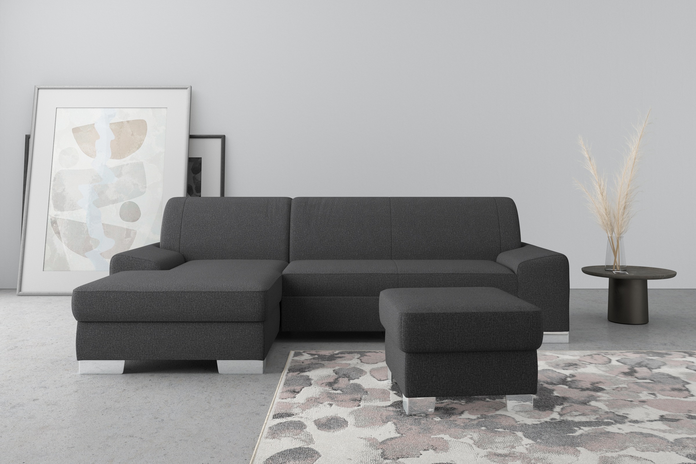 DOMO collection Ecksofa »Anzio L-Form, whlw. Bettfunktion, Federkern, hochw günstig online kaufen