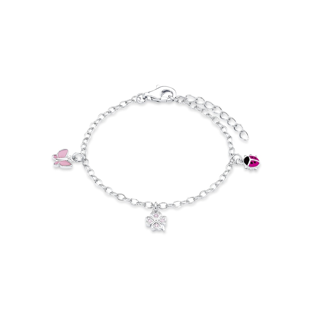 Prinzessin Lillifee Armband »9082414, Marienkäfer, Schmetterling, Kleeblatt«, mit Zirkonia (synth.)