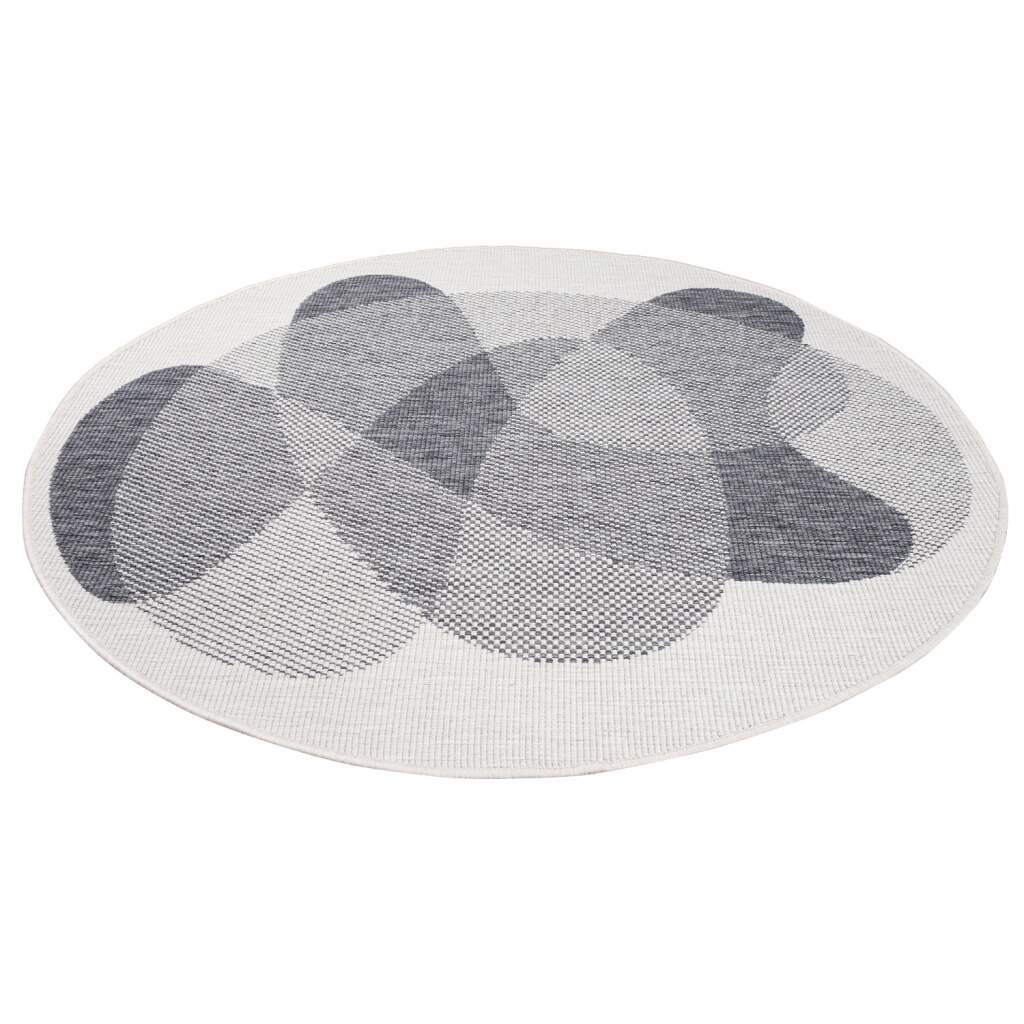 Carpet City Outdoorteppich »DUO RUG 5835«, rund, 5 mm Höhe, Wendeteppich Wetterfest In- & Outdoor, Balkon, Terrasse, Wohnzimmer