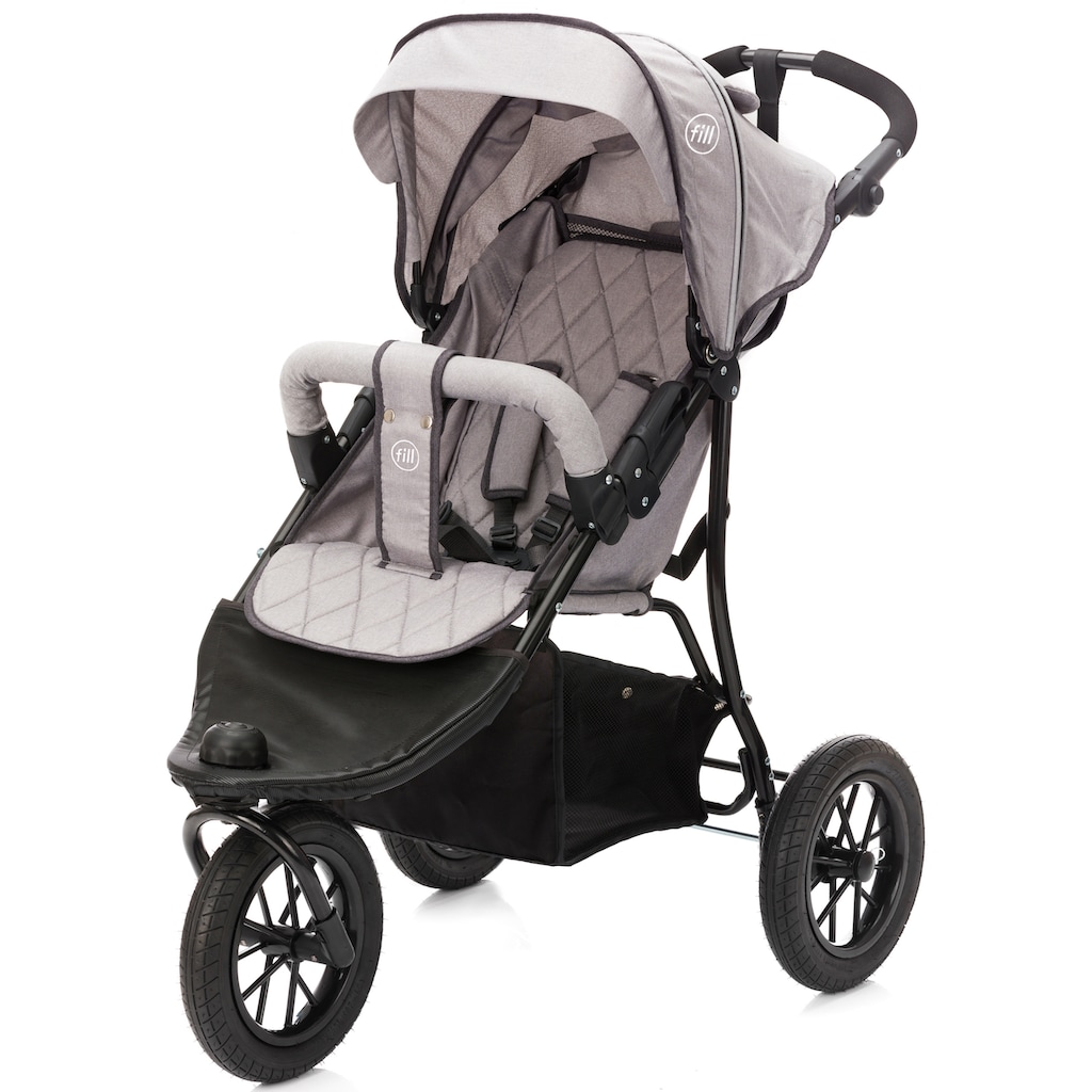 Fillikid Sport-Kinderwagen »Jogger, hellgrau melange«, 15 kg