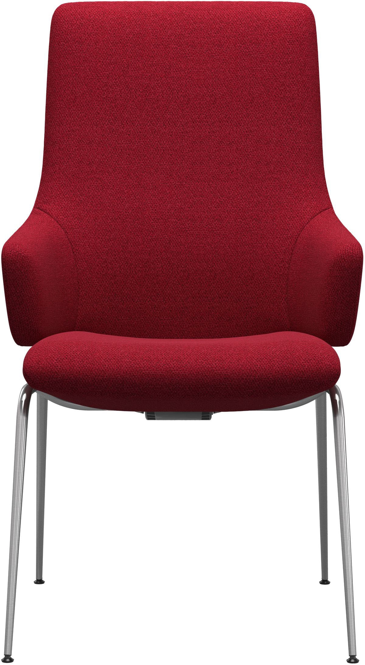 Stressless® Polsterstuhl »Laurel«, ROHLEDER Stoff Q2 FARON, High Back mit Armlehne, Größe L, mit Beinen aus Stahl in Chrom