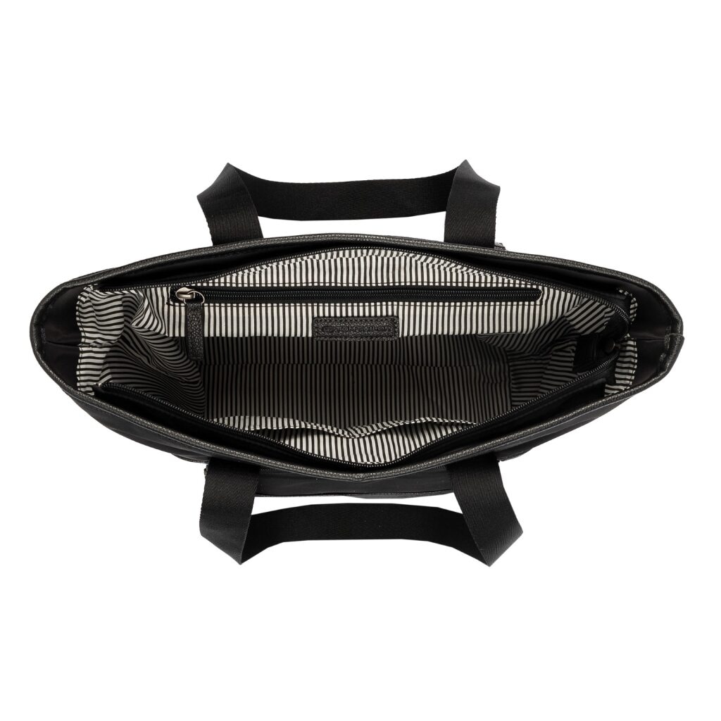 TOM TAILOR Shopper »Viene« fein genarbtes Lederimitat trifft auf leichtes Nylon mit feinem Logo