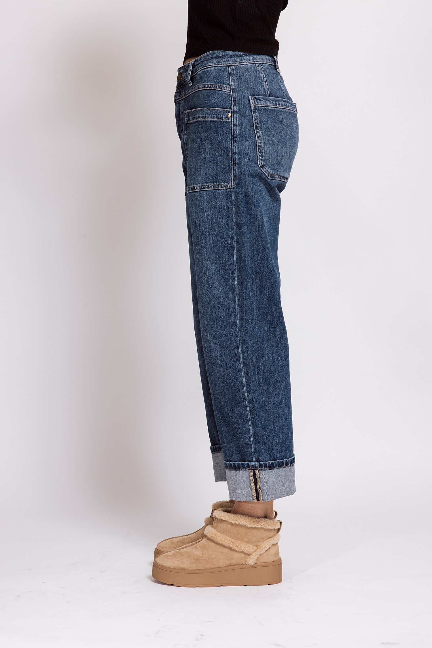 Zhrill Weite Jeans »KARLI« Jeans mit Aufschlag, aus Baumwollmischung mit Elasthan