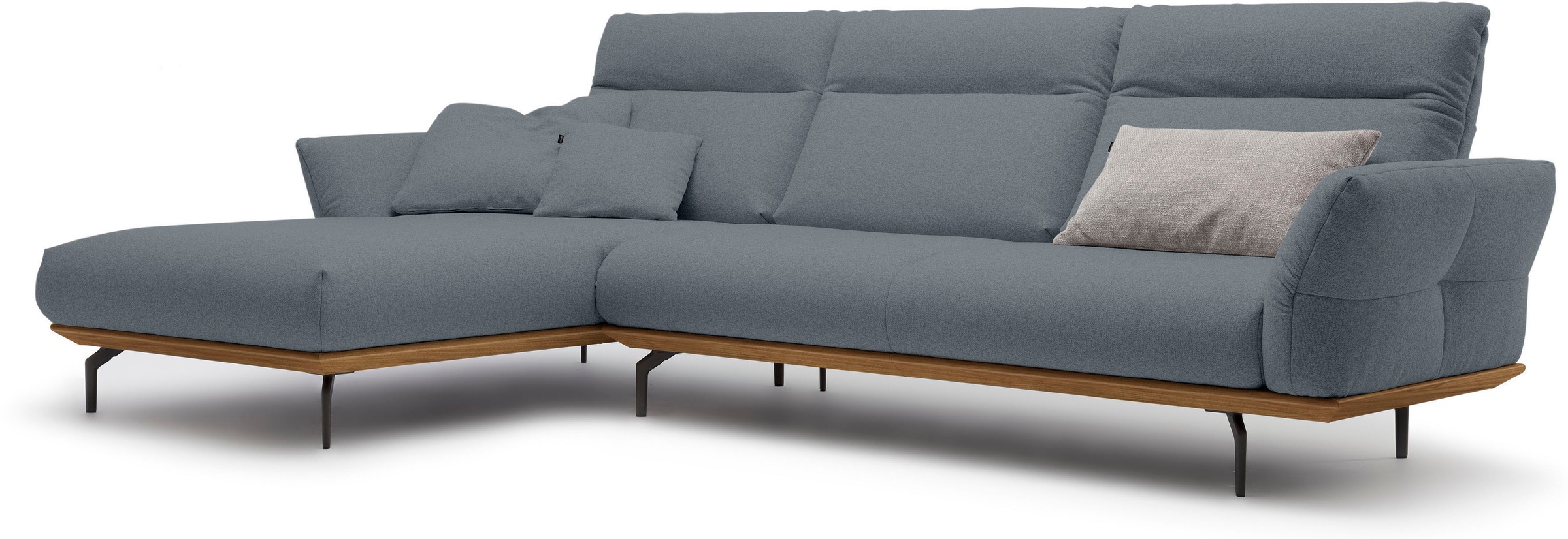 Creation BY ROLF BENZ Ecksofa »CR.460«, Sockel in Nussbaum, Winkelfüße in U günstig online kaufen