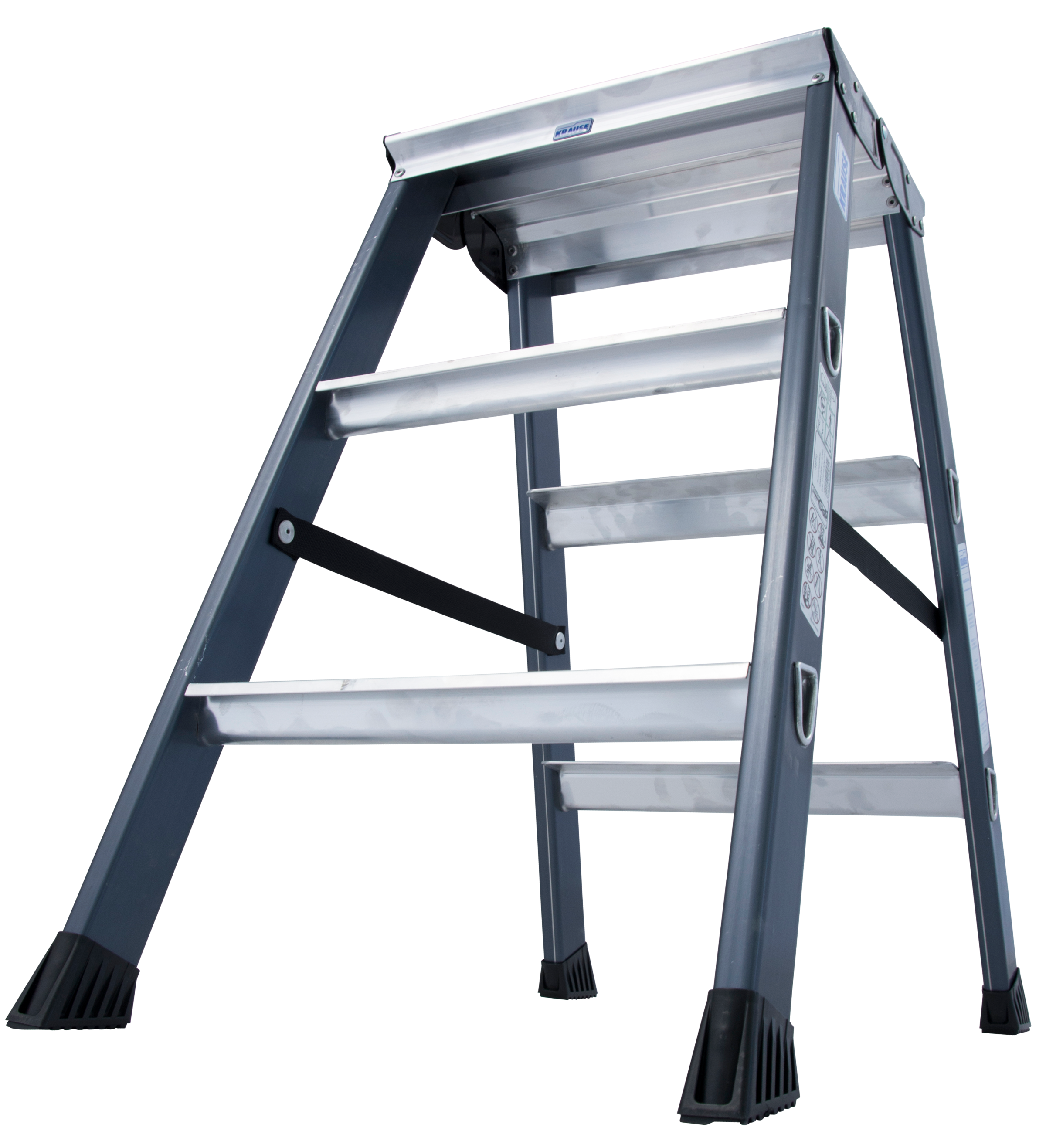 KRAUSE Doppelleiter »SePro D« Alu eloxiert, 2x3 Stufen, Arbeitshöe ca. 220 cm