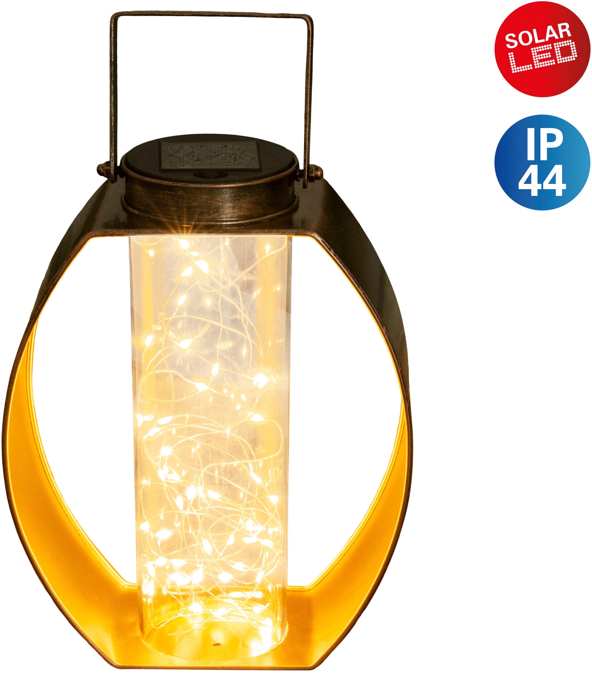 näve LED Solarleuchte »Fairylight«, 1 flammig, messing Innenseite gold, Kun günstig online kaufen
