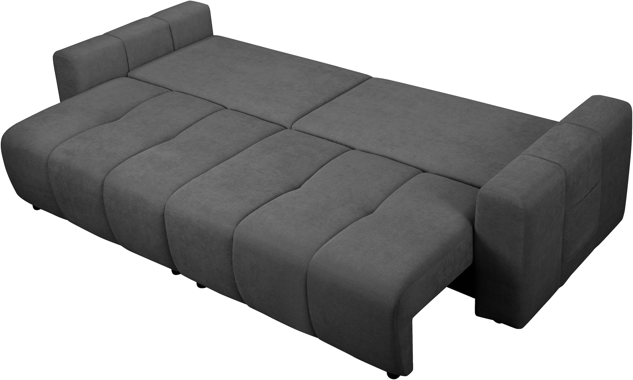 OTTO home Sofa »YLVAA  3-Sitzer, 239 cm - OTTO. Verlässliche Qualität.« Schlaffunktion (132/198), Bettkasten, Feinstruktur-Bezug
