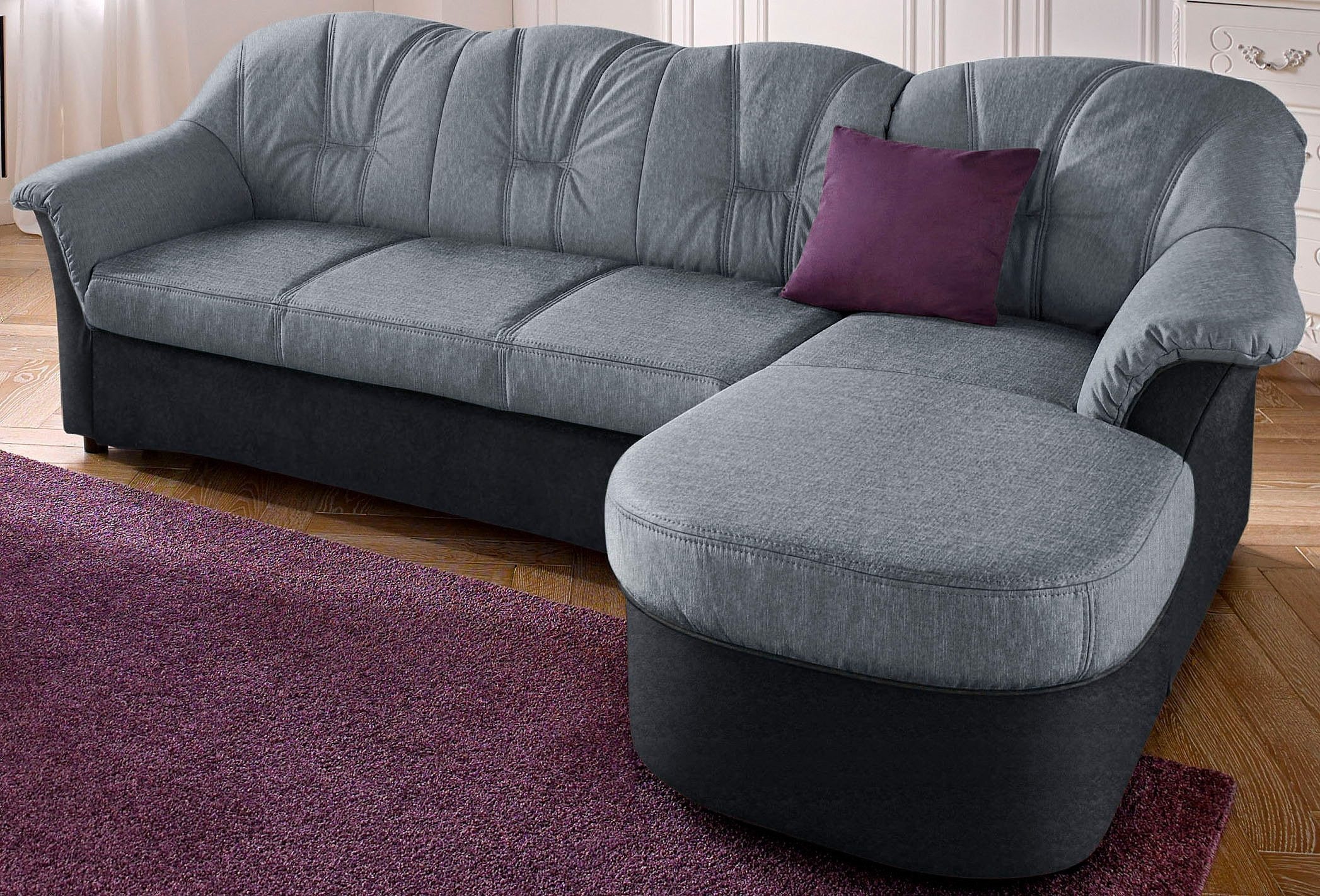 DOMO collection Ecksofa »Flores Schlafsofa, B/T/H: 233/142/86 cm, L-Form«, günstig online kaufen