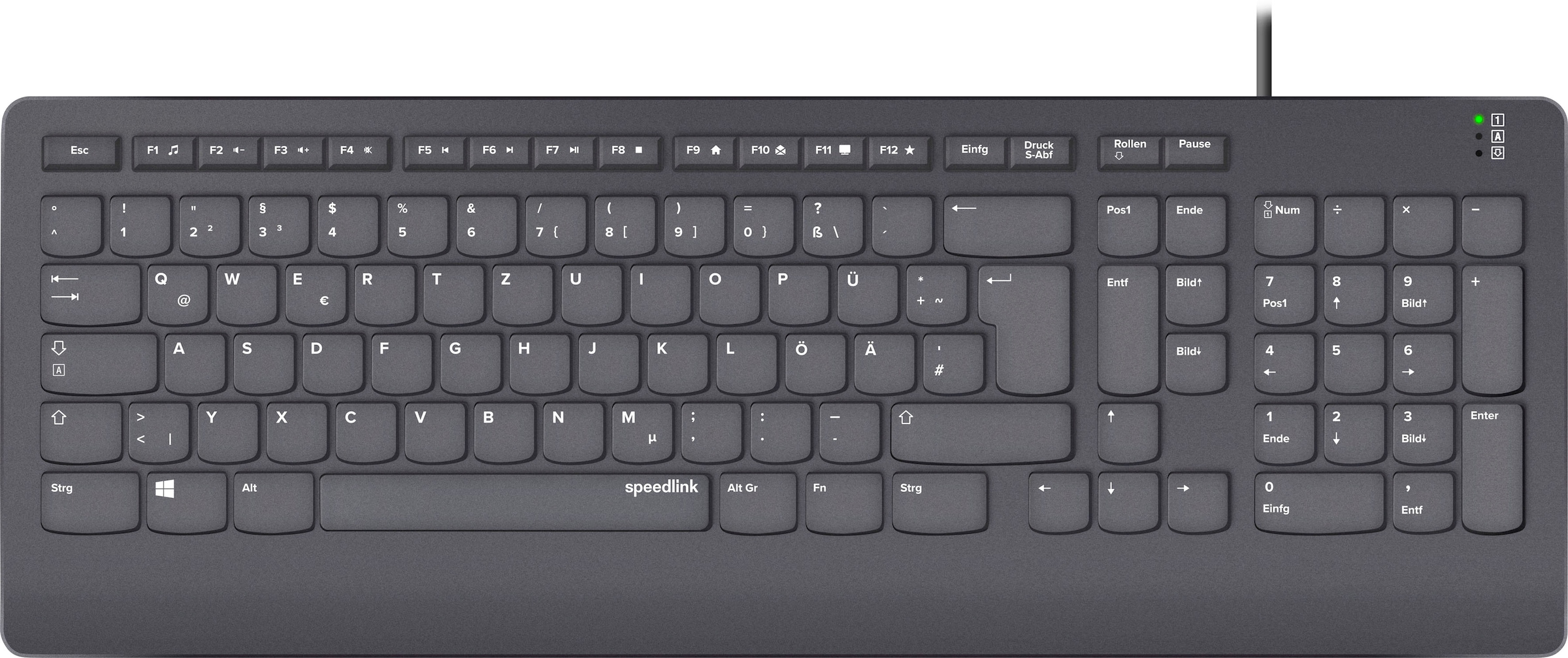 Speedlink PC-Tastatur »HI-GENIC Antibacterial«, (Funktionstasten), antibakteriell