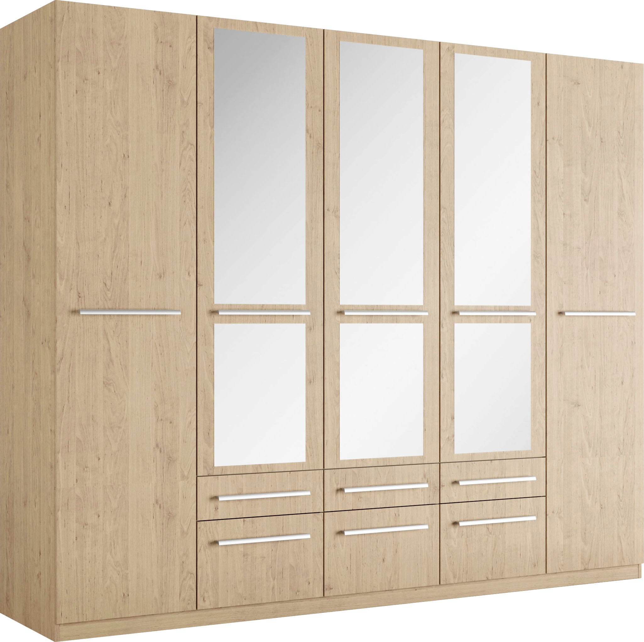 priess Kleiderschrank »Schrank Garderobe Wäscheschrank Barcelona in 5 Breiten«, viel Stauraum, geräumige Schubkästen, mit Spiegel, MADE IN GERMANY