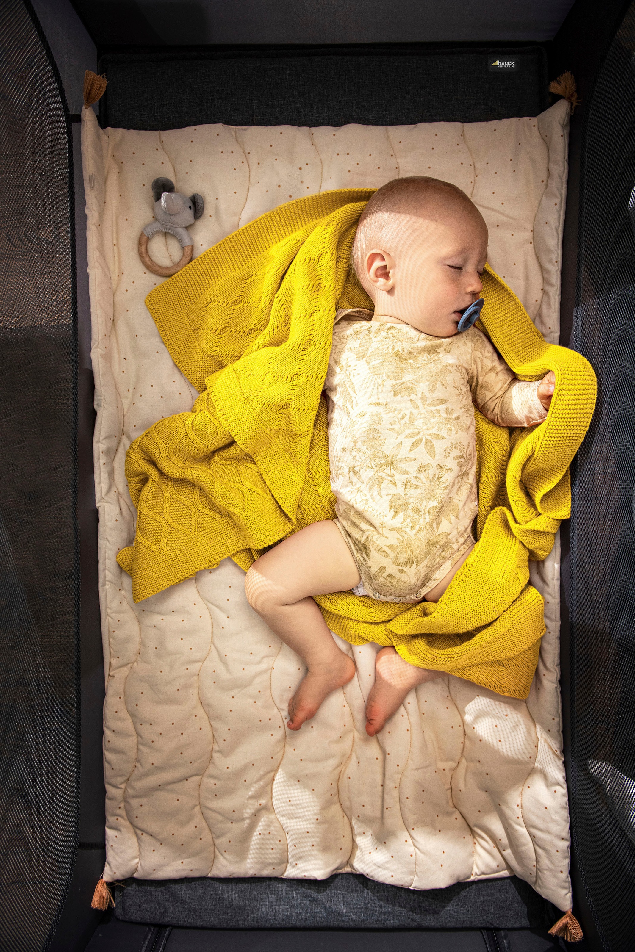 Hauck Baby-Reisebett »Play N Relax Center - melange black«, inkl. Transporttasche