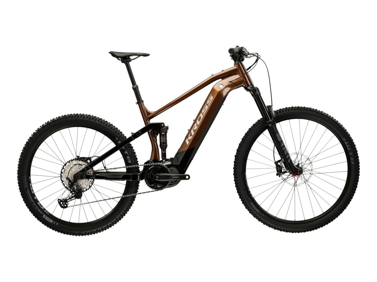 Kross »KROSS E-MTB Fully 29" Grist Boost 3.0 braun 12 Gänge« 12 Gang Shimano DEORE SLX M7100 Schaltwerk Kettenschaltung Mittelmotor 250 W
