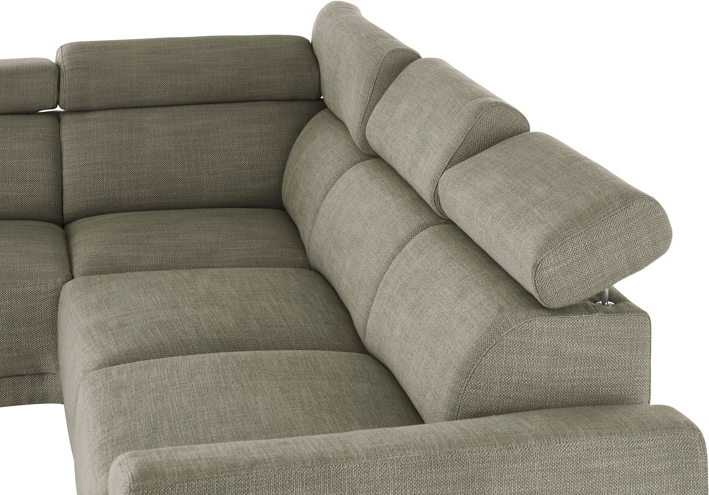 3C Candy Ecksofa »Greve Sofa immer mit manuelle Kopfteilverstellungen, modern, elegant«, wahlweise motorischer Sitzvorzug, bequem und zeitlos, L-Form