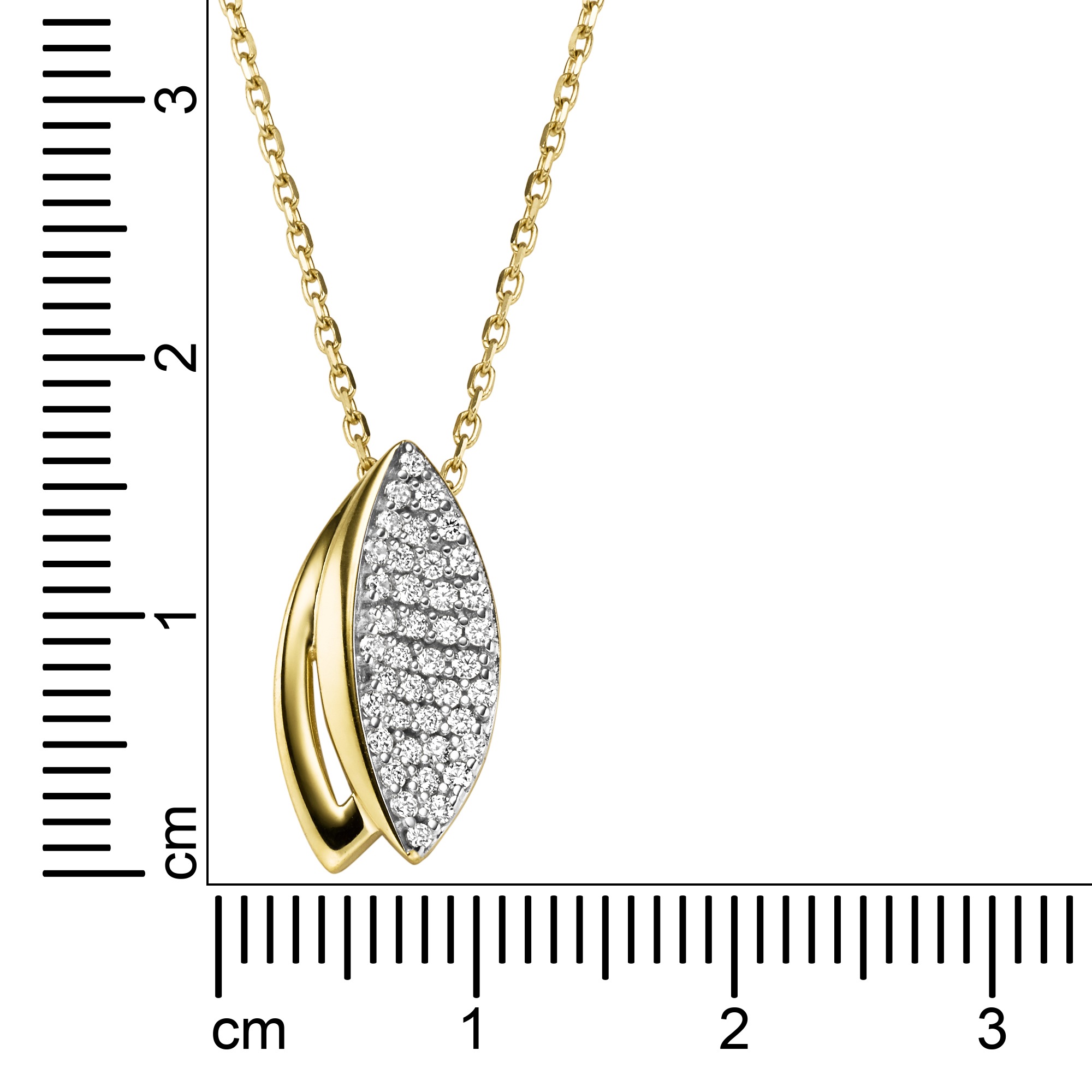 Fascination by Ellen K. Collierkettchen »375 Gold zweifarbig mit 40x Zirkonia weiß«