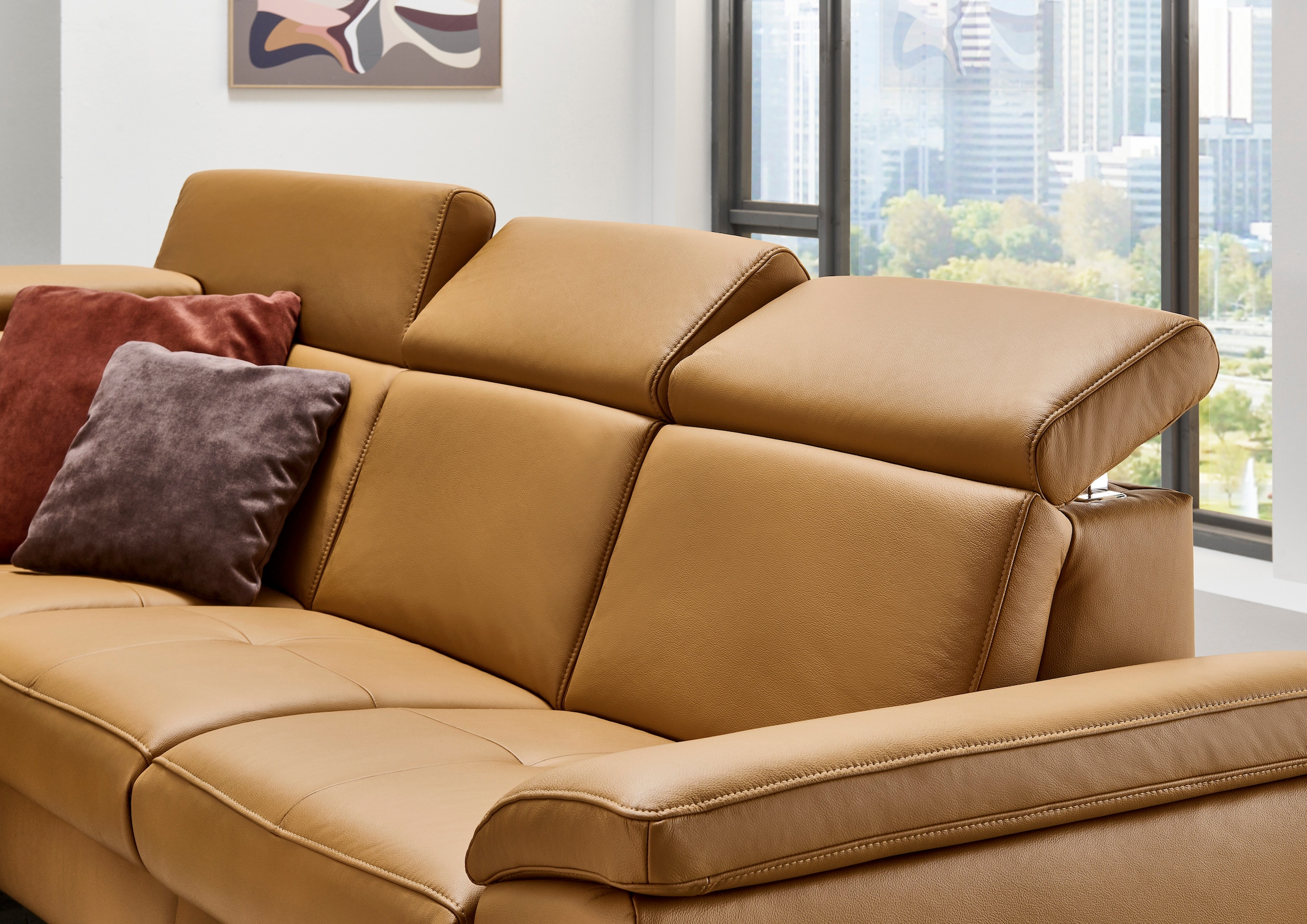Die PlanBar Ecksofa »PN-EM23166 L-Form«, optional mit Kopfteilverstellung und Stauraum
