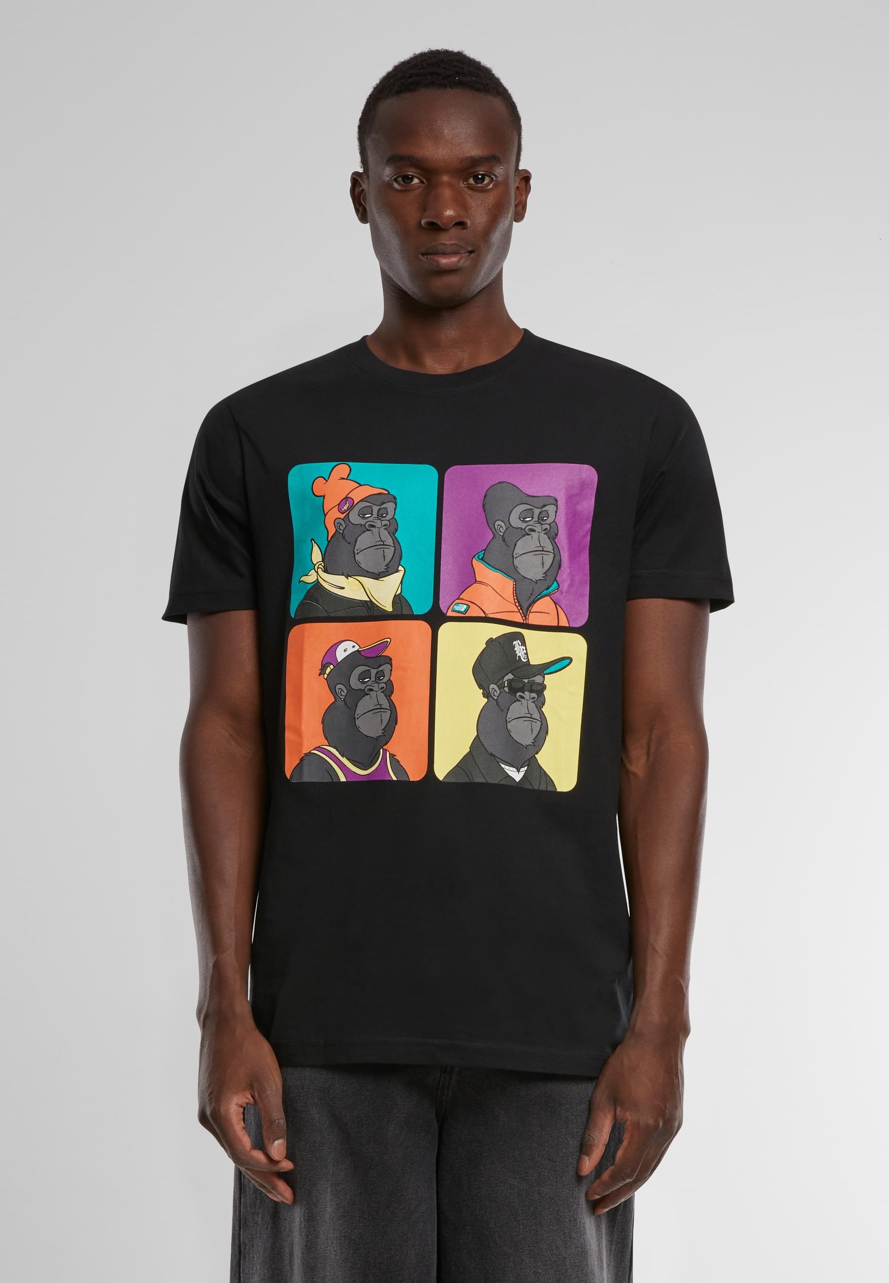 MisterTee Kurzarmshirt »MisterTee Herren Bored Gorilla Multi Tee« 1 Stk.