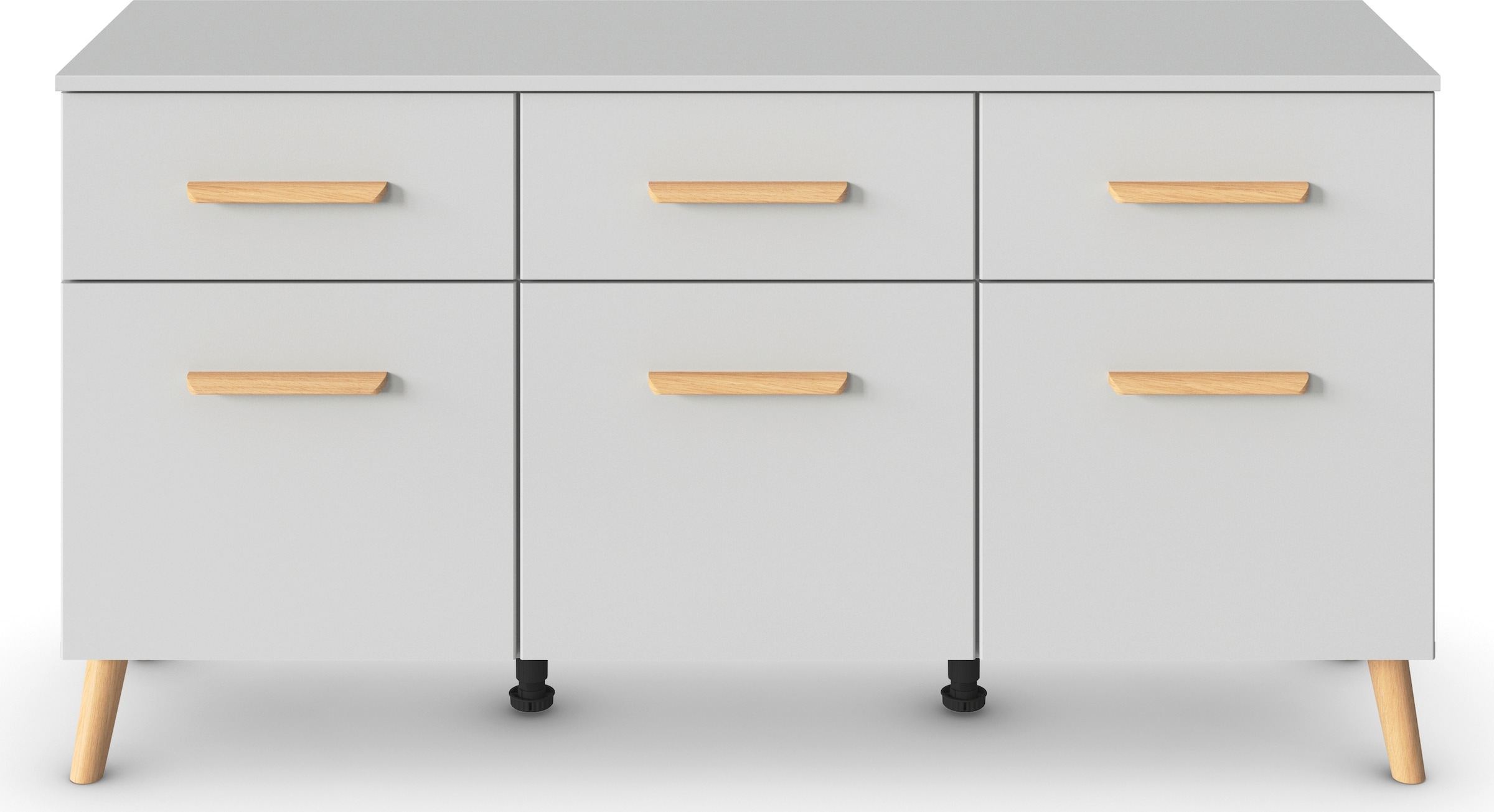 rauch Kombikommode »Skandi by Aditio«, mit Massivholzgriffen, 3 Schubladen mit Softclose-Funktion