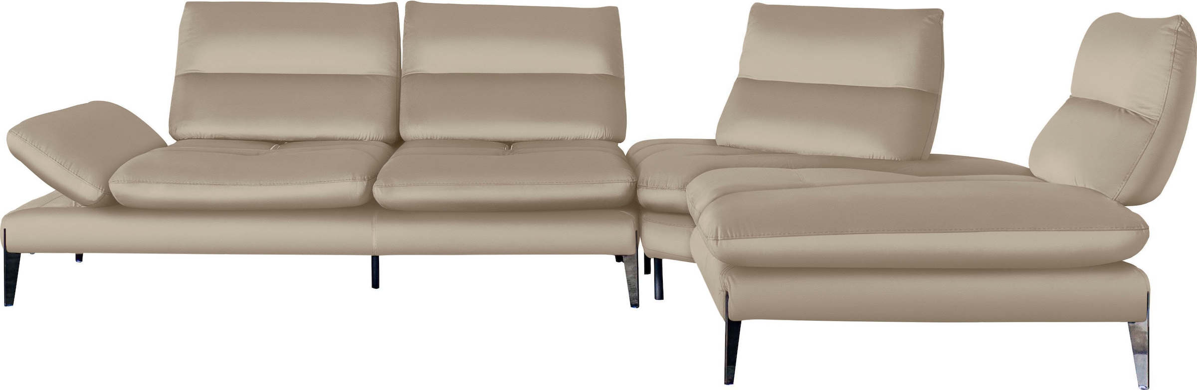 Nicoletti Home Ecksofa "Monnalisa", Breite 237 cm, mit Sitztiefen- und Armv günstig online kaufen