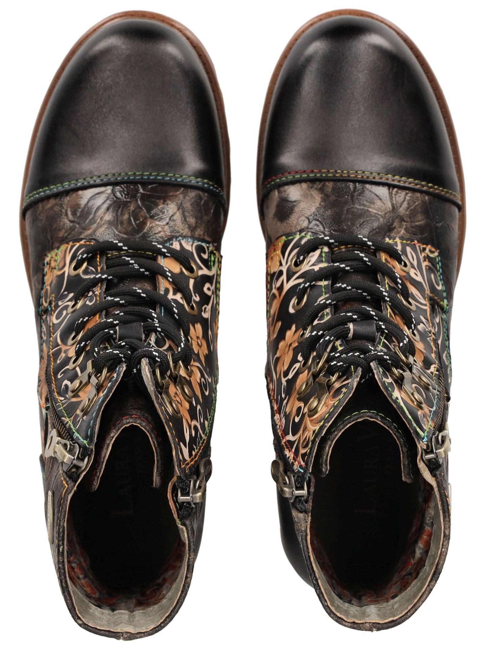 LAURA VITA Schnürstiefelette »LAURA VITA Stiefelette Leder/Textil«