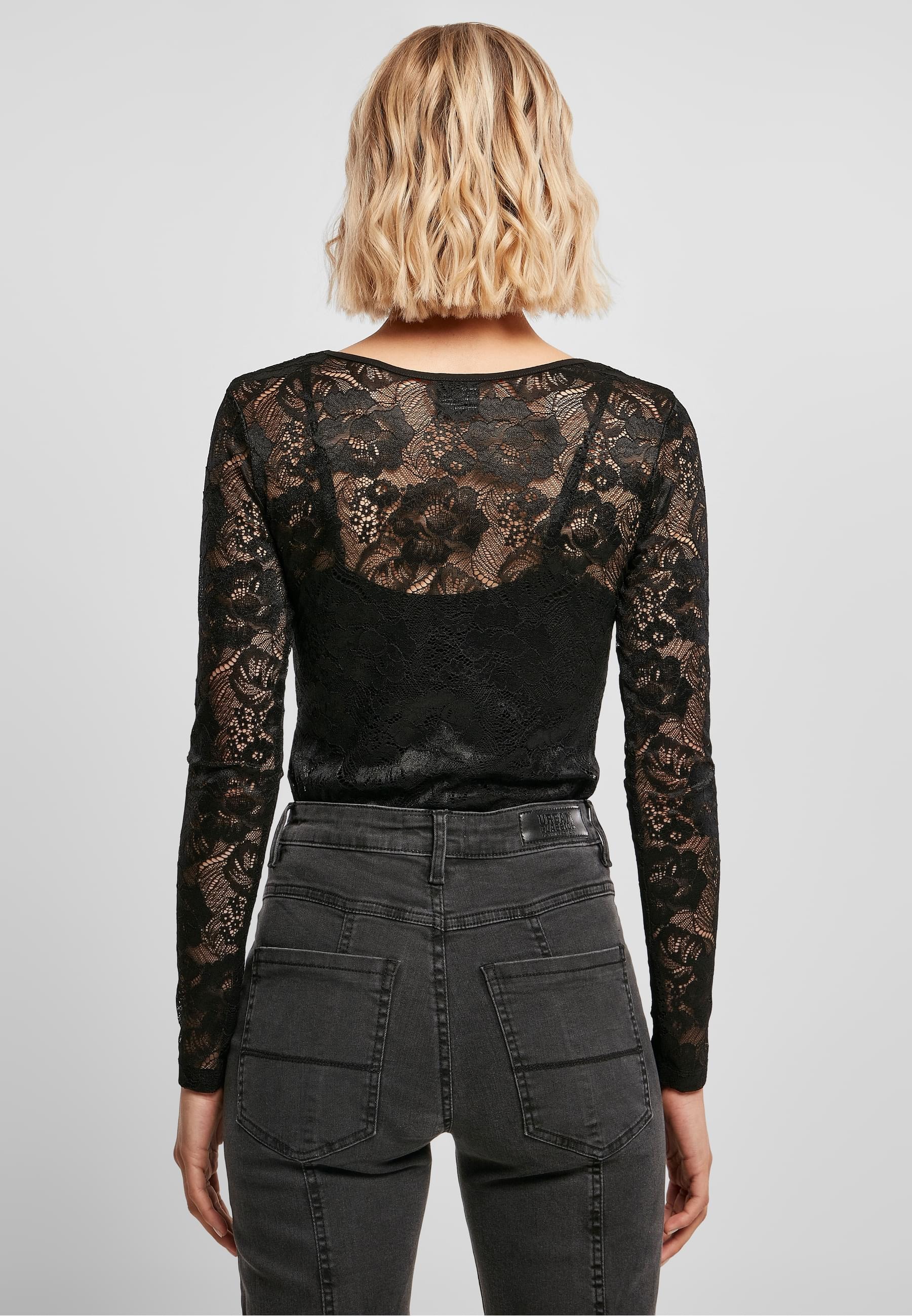 URBAN CLASSICS Body »Urban Classics Damen Ladies Lace Longsleeve Body«