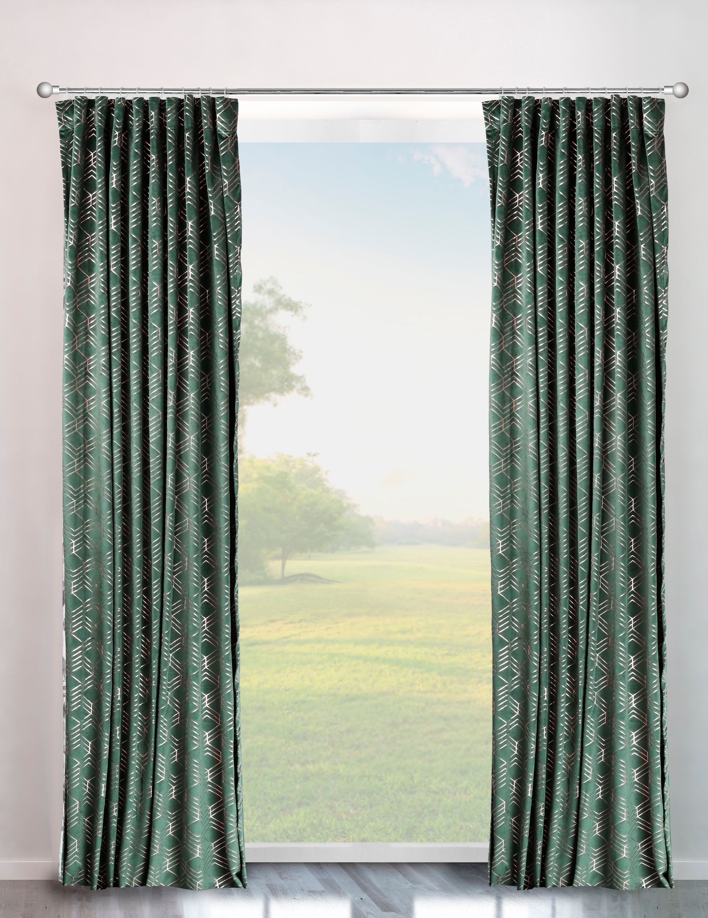 my home Vorhang »Velvet Foil«, (2 St.), Samt
