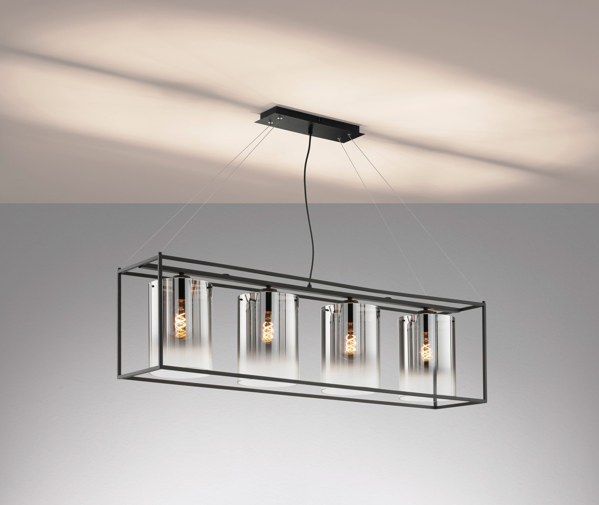 FISCHER & HONSEL Pendelleuchte »Samu«, 4 flammig, Leuchtmittel E27   ohne L günstig online kaufen