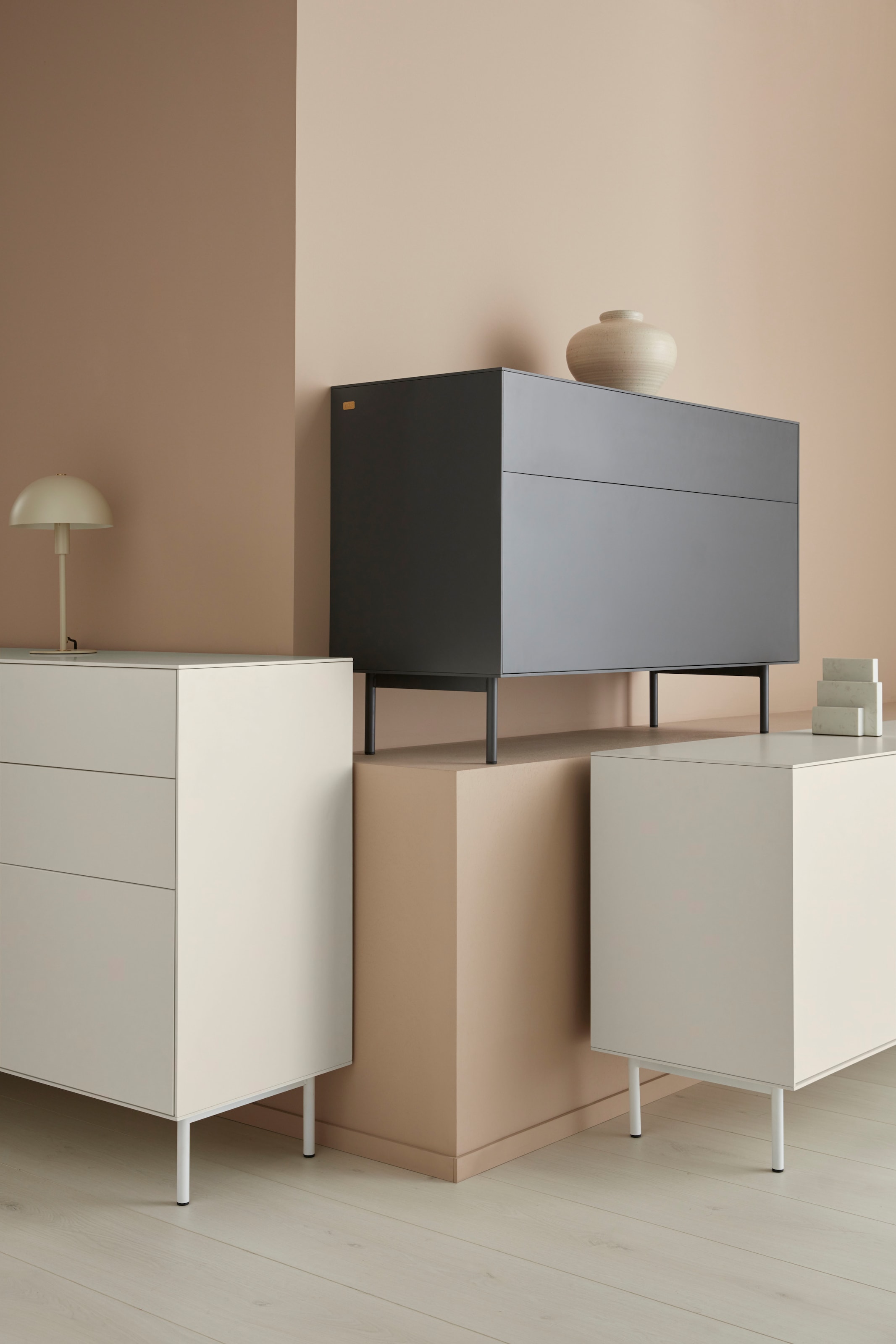 LeGer Home by Lena Gercke Lowboard »Essentials«, Breite: 127 cm, MDF lackiert, Push-to-open-Funktion