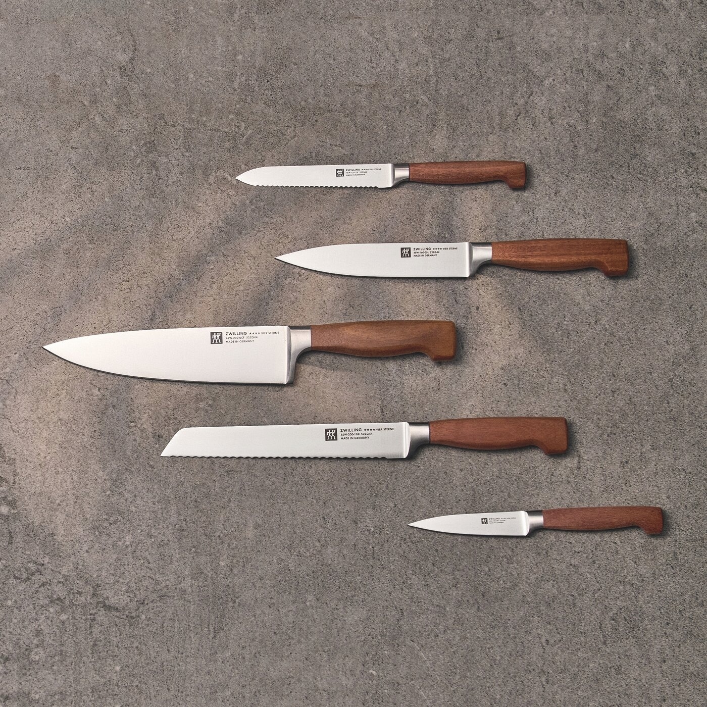 Zwilling Fleischmesser »**** VIER STERNE Wood« Made in Germany, Eigehärtete Klinge, FSC-Zertifizitiertes Holz