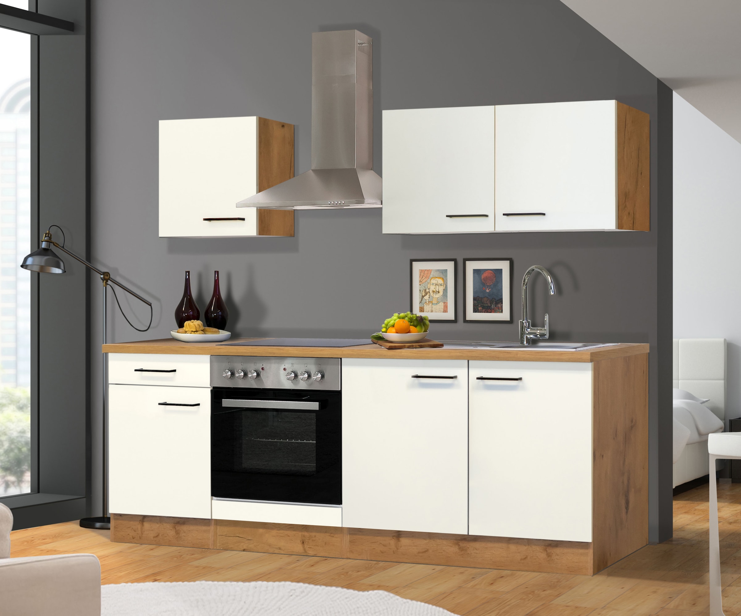 Flex-Well Küche »Vintea«, Gesamtbreite 210 cm, mit und ohne E-Geräte lieferbar