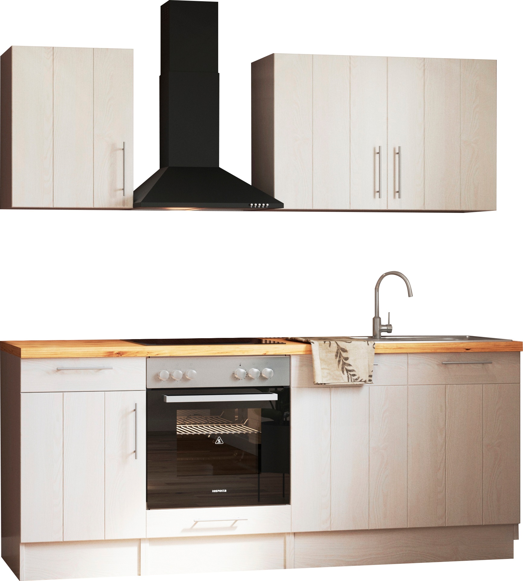 RESPEKTA Küchenzeile »Anton« Breite 210 cm, mit Soft-Close, in exklusiver K günstig online kaufen