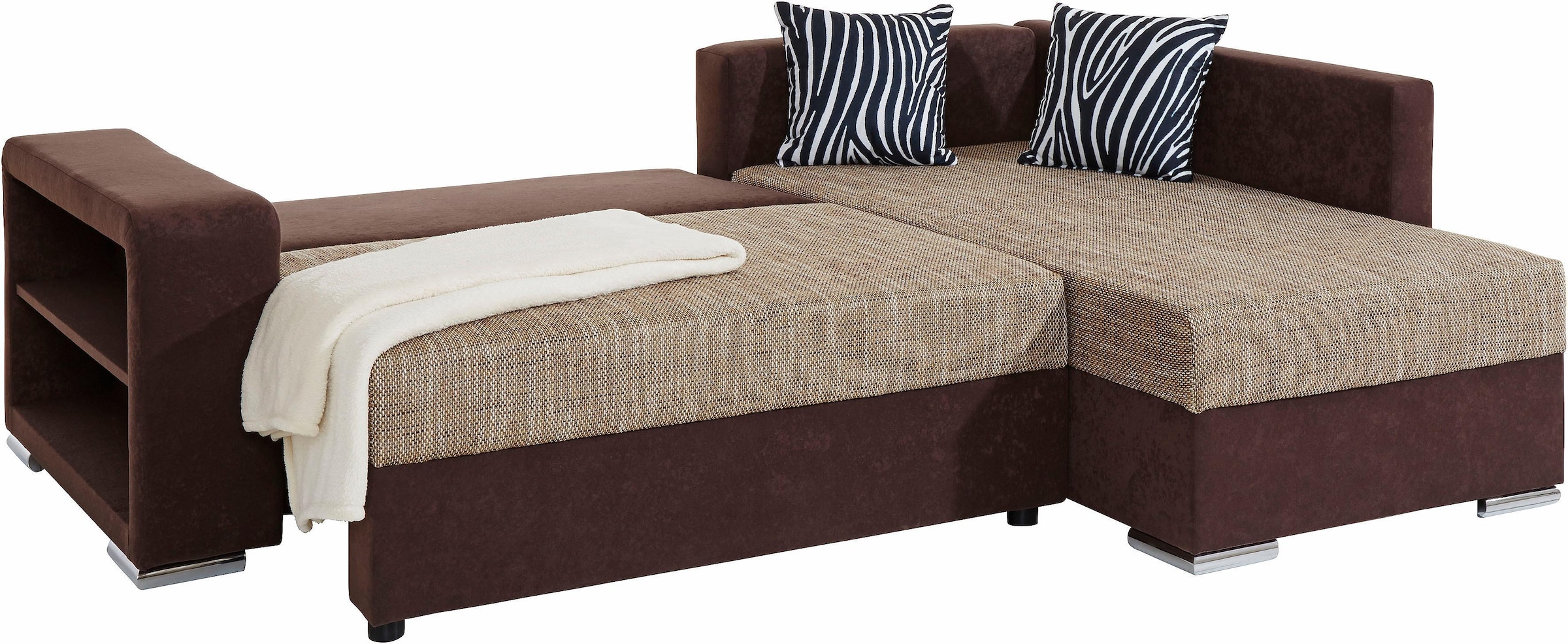 COLLECTION AB Ecksofa »John L-Form«, mit Bettfunktion, wahlweise mit Federkern
