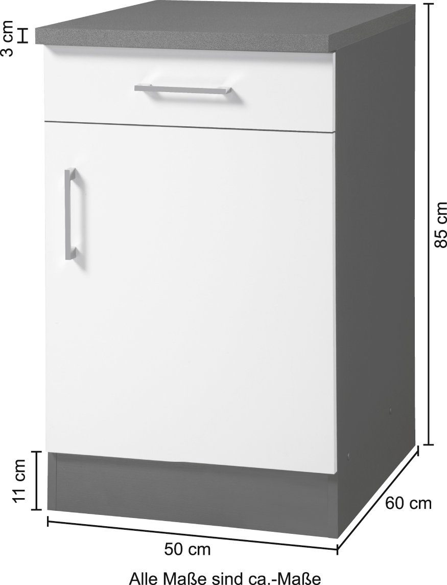 KOCHSTATION Unterschrank »KS-Paris« Breite 50 cm