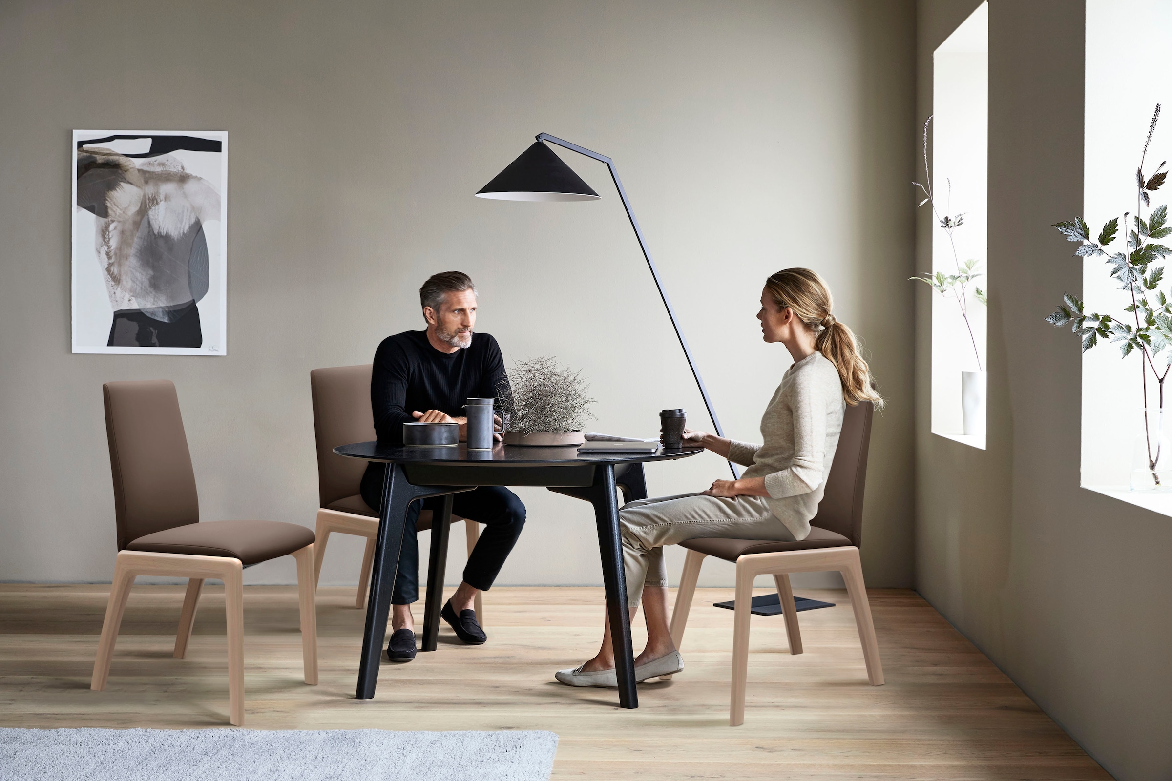 Stressless® Polsterstuhl »Laurel«, Leder BATICK, Low Back, Größe M, mit abgerundeten Beinen in Walnuss