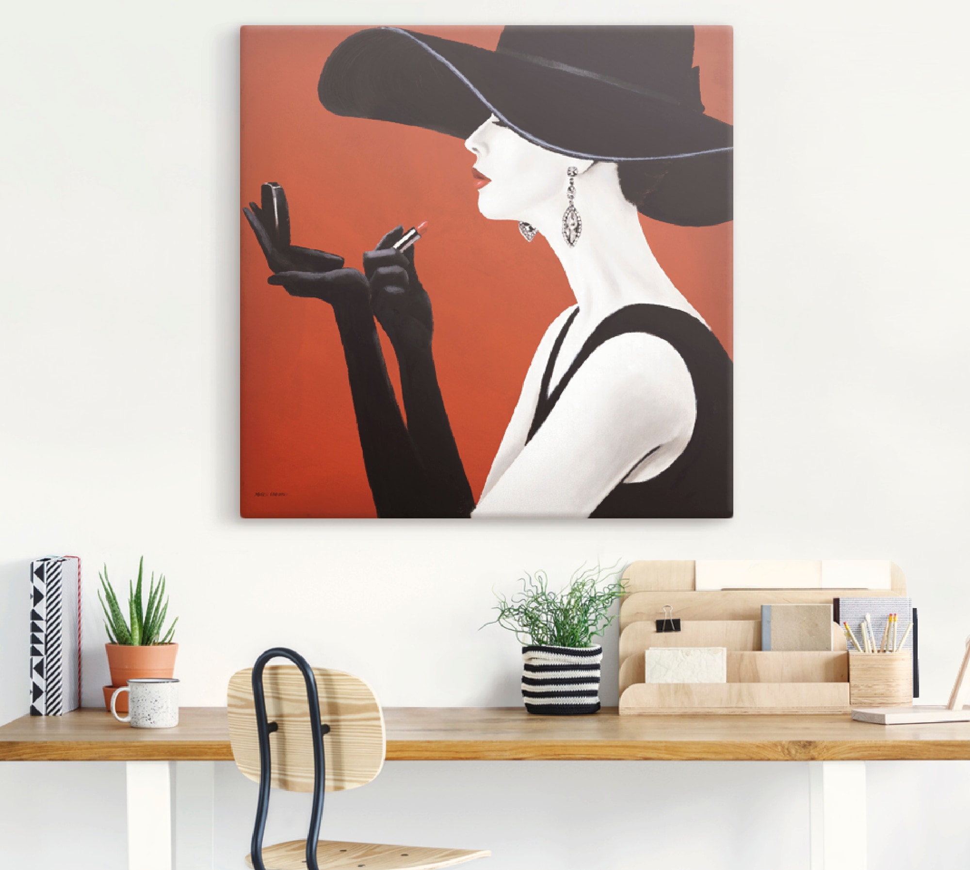 Artland Wandbild »Hut ab II«, Frau, (1 St.), als Leinwandbild, Poster, Wandaufkleber in verschied. Größen