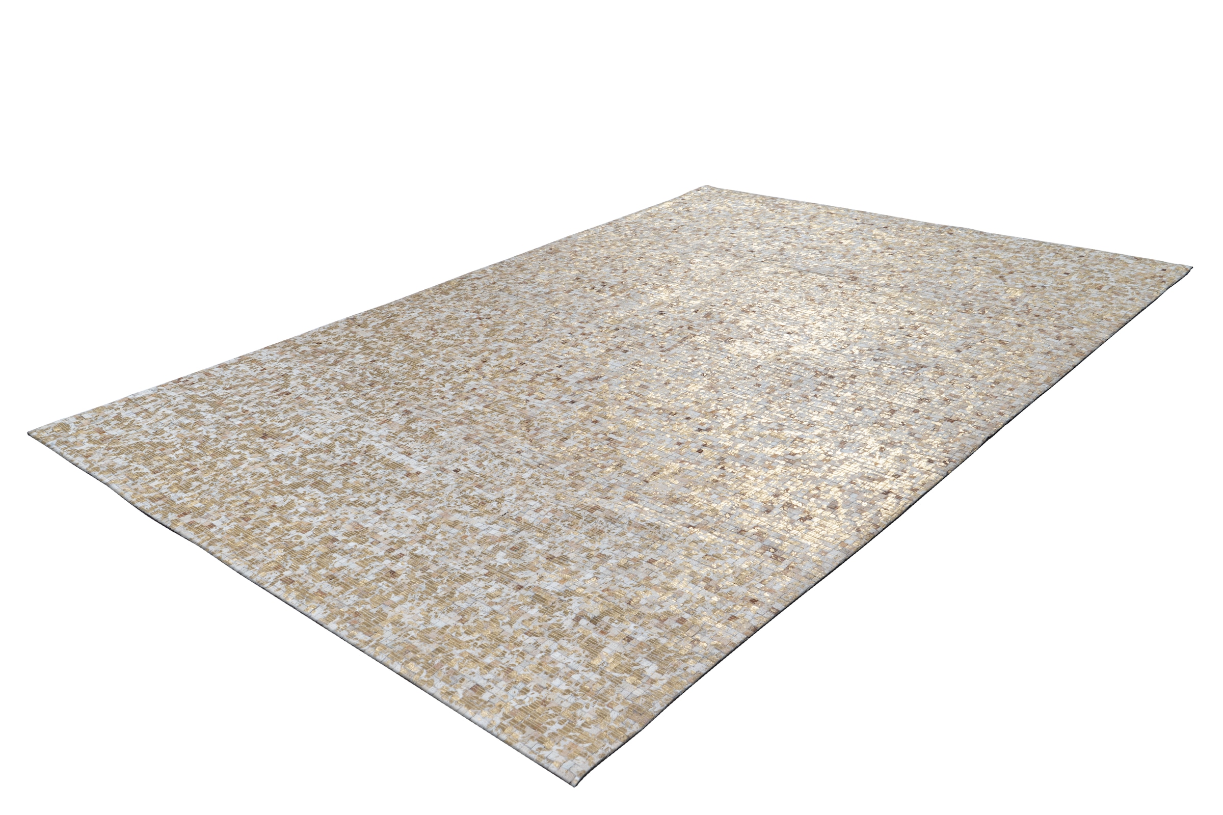 Arte Espina Teppich »Finish 100«, natürlicher Lederteppich,mit glänzender Metallic-Farbe,Rücken aus Filz