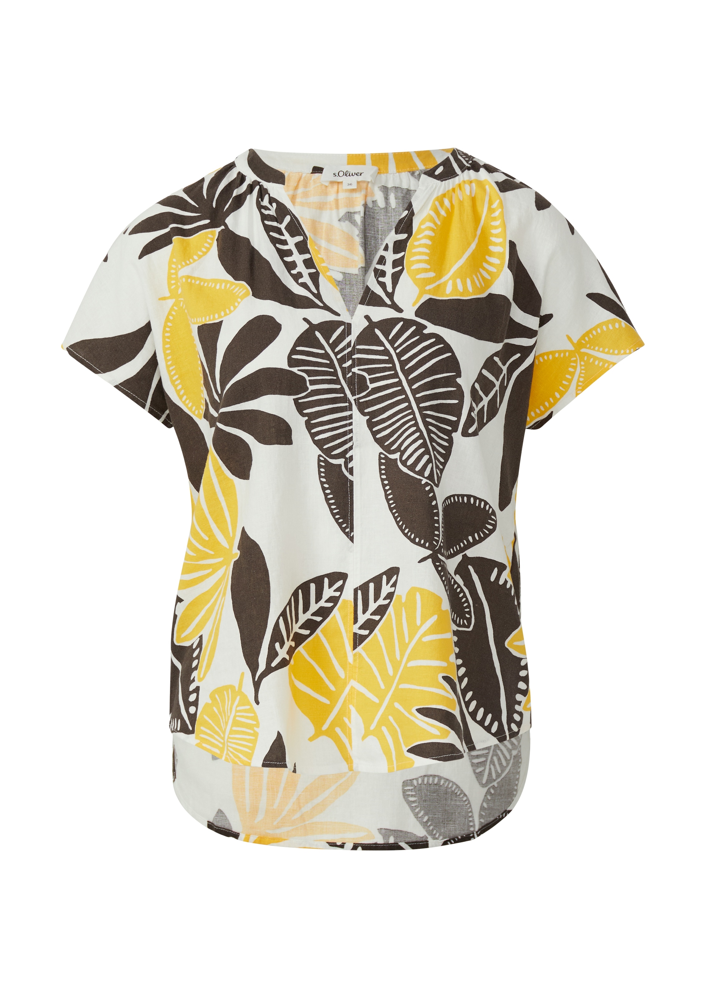 s.Oliver Kurzarmbluse, mit All-Over Print
