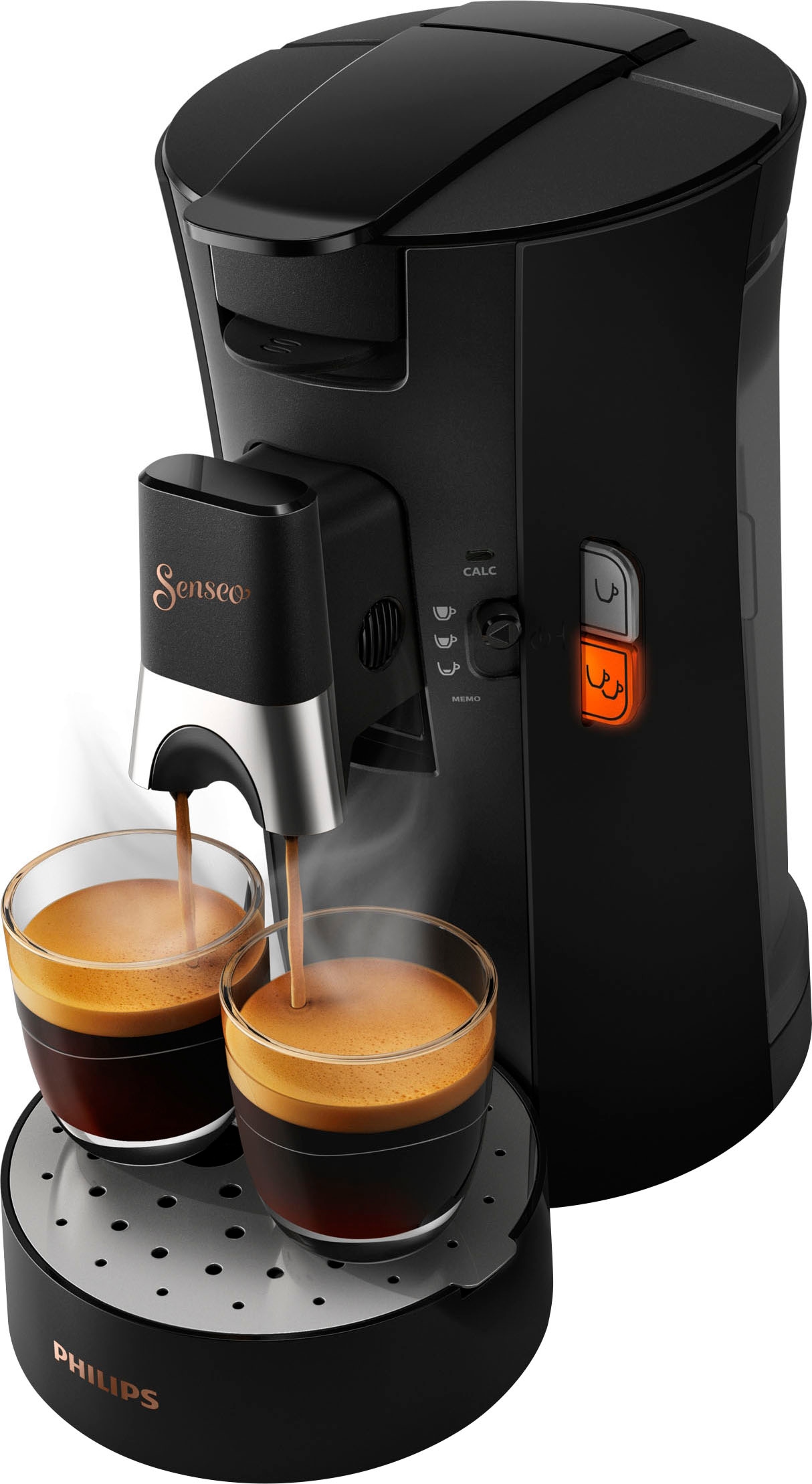 3 Kaffeespezialitäten, Kaffeepadmaschine aus Philips CSA240/60«, mit bei recyceltem Memo-Funktion 21% Senseo Plastik, »Select online